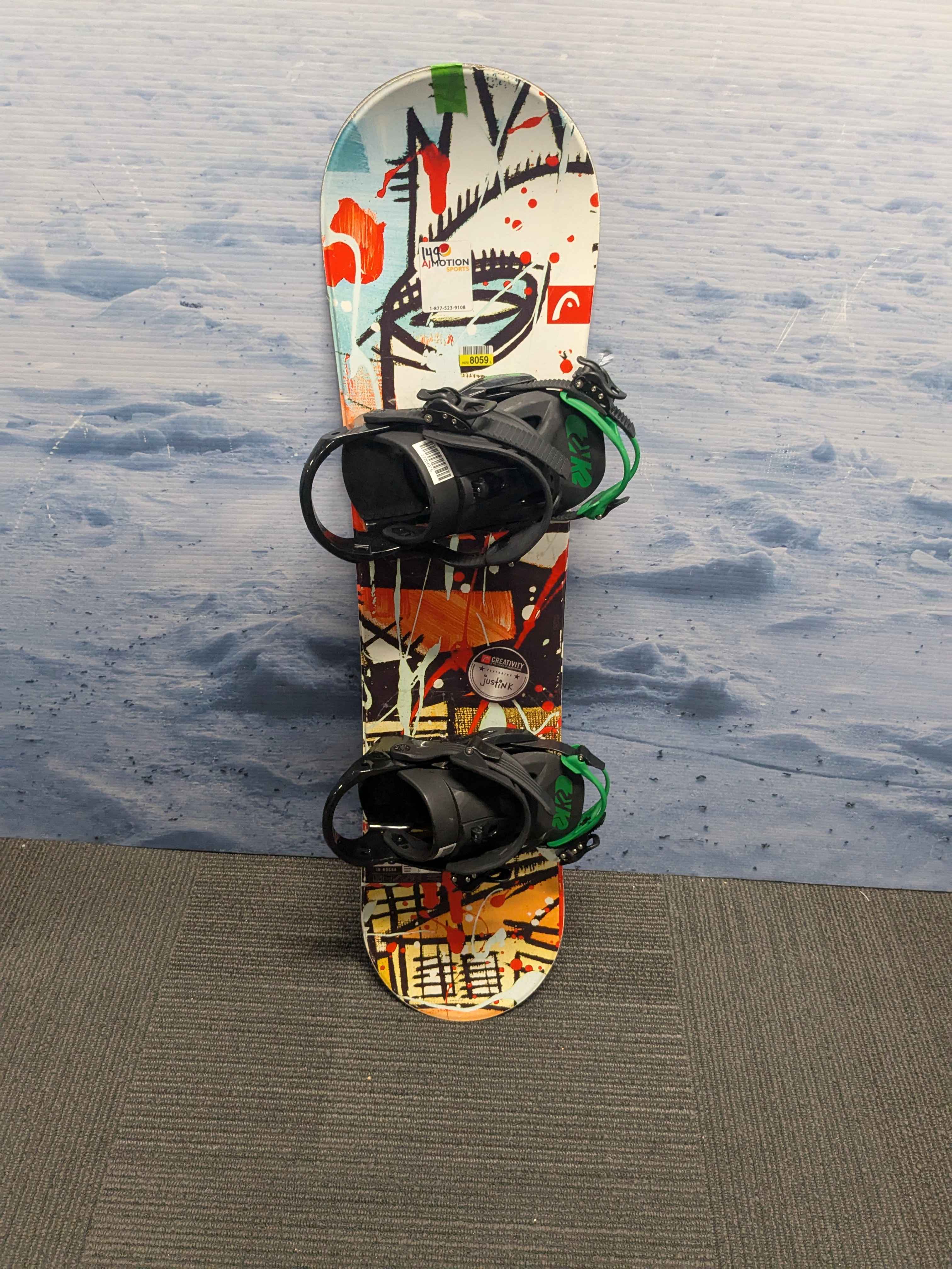 Used Head Jr Rocka 98cm Snowboard w/ K2 Small Binding
