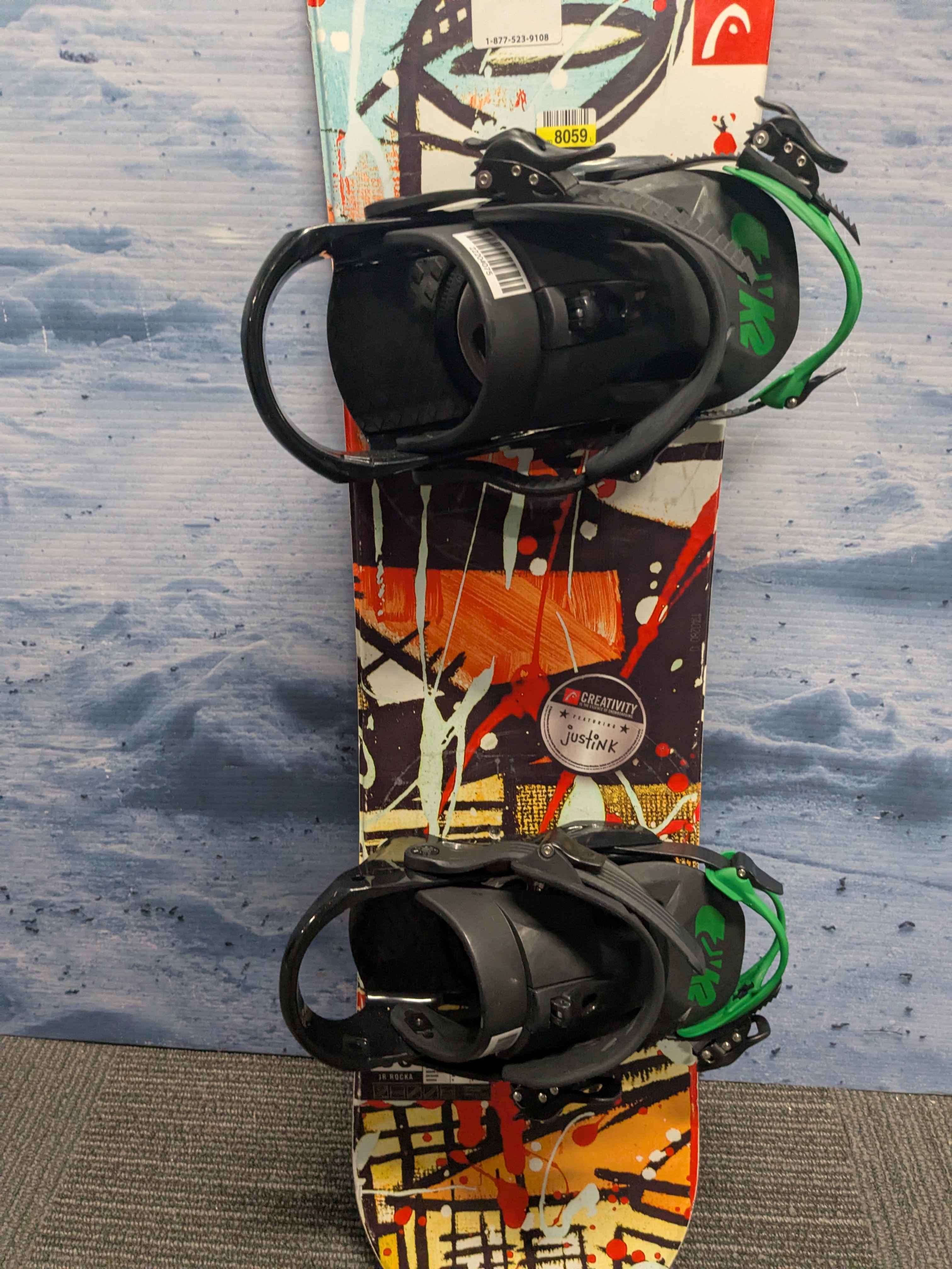 Used Head Jr Rocka 98cm Snowboard w/ K2 Small Binding