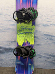 Used Never Summer Starlet Snowboard - 130 CM W/ K2 Small Binding