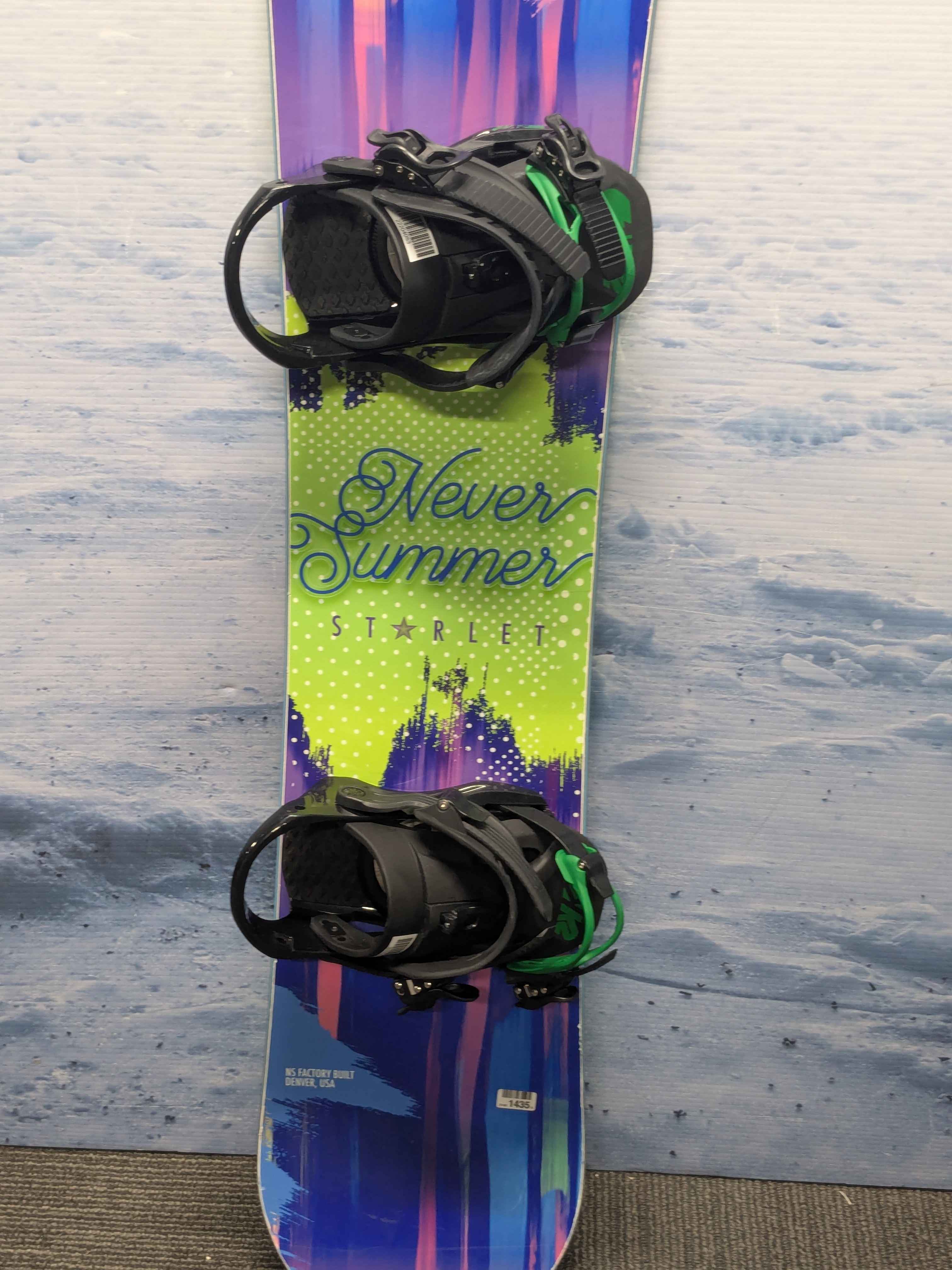 Used Never Summer Starlet Snowboard - 130 CM W/ K2 Small Binding