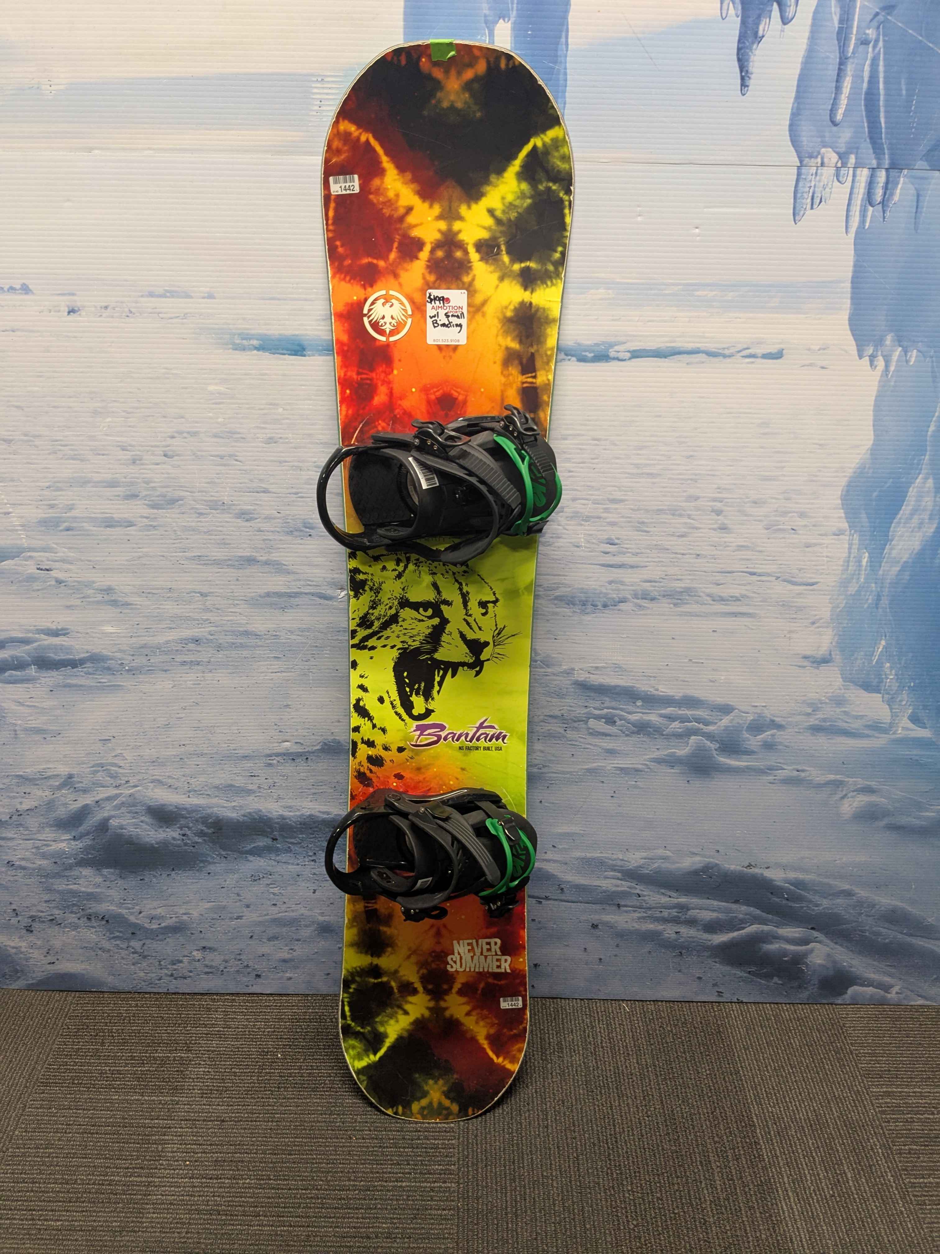 Used Never Summer Bantam Snowboard - 136CM W/ K2 Small Binding
