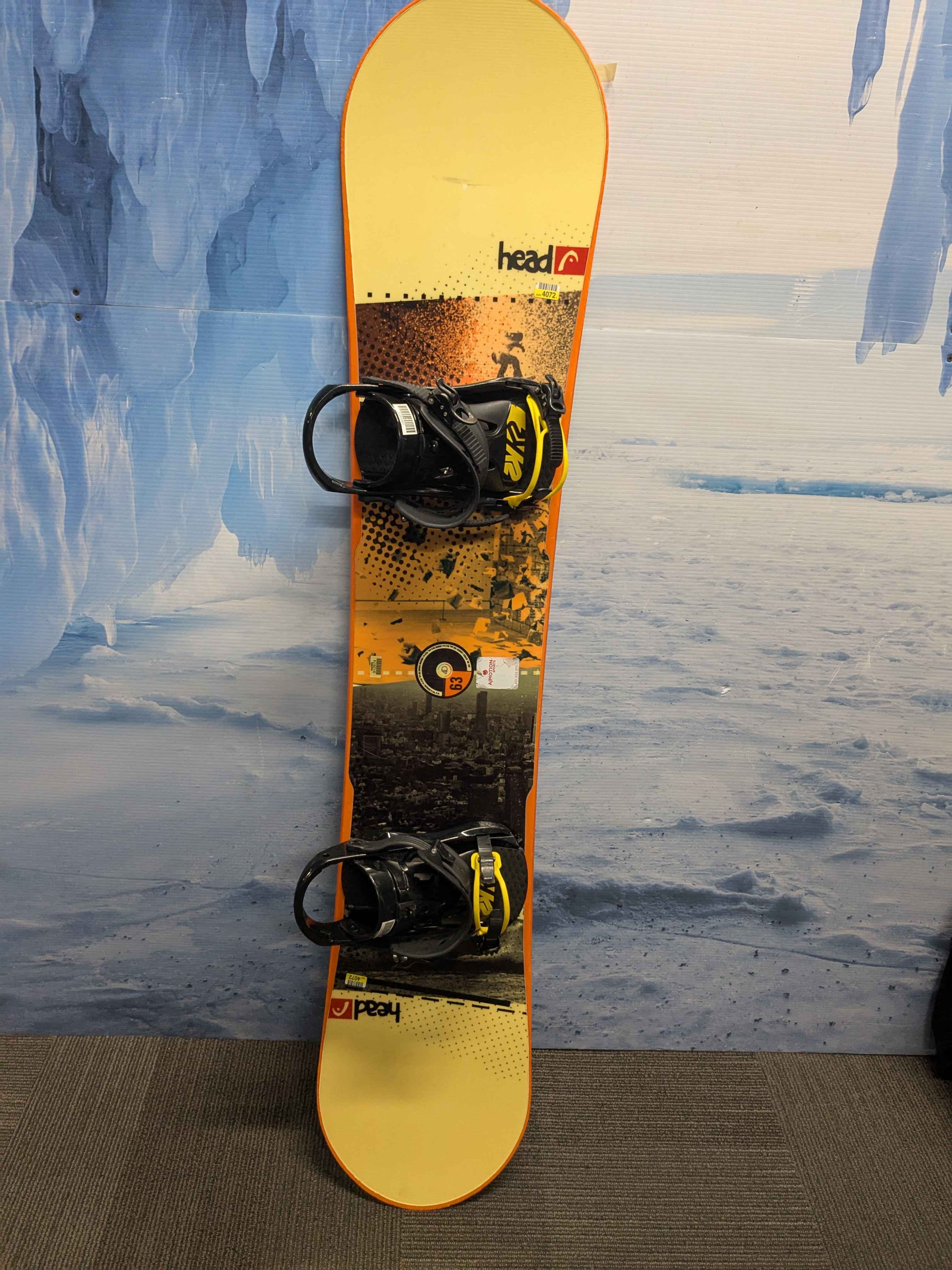 Used Head Flocka 4D Snowboard 163cm W/ K2 XL Binding