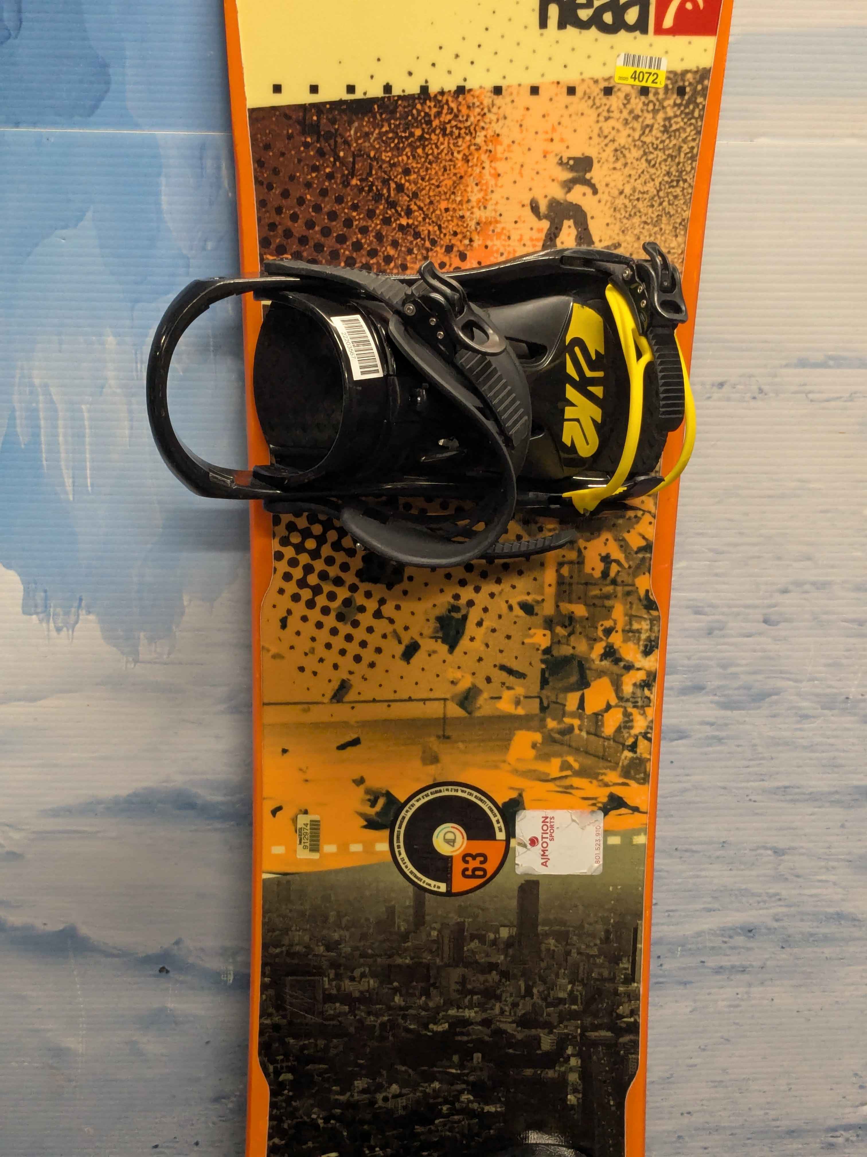 Used Head Flocka 4D Snowboard 163cm W/ K2 XL Binding