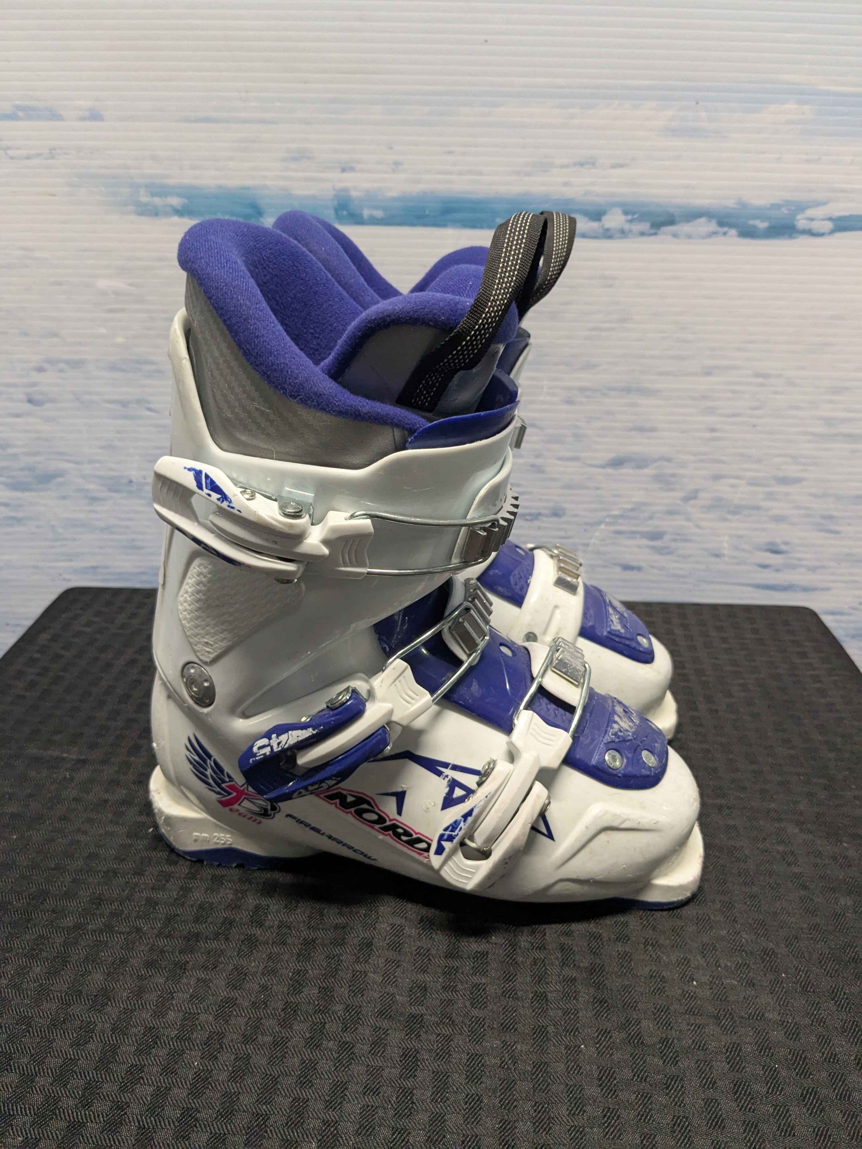 Used Nordica Team 3 Firearrow Kids Ski Boot 21.5MP