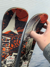 Heavily Used Atomic Punx Youth Ski w/ Tyrolia Lrx 4.5 Demo Bindings - 120CM