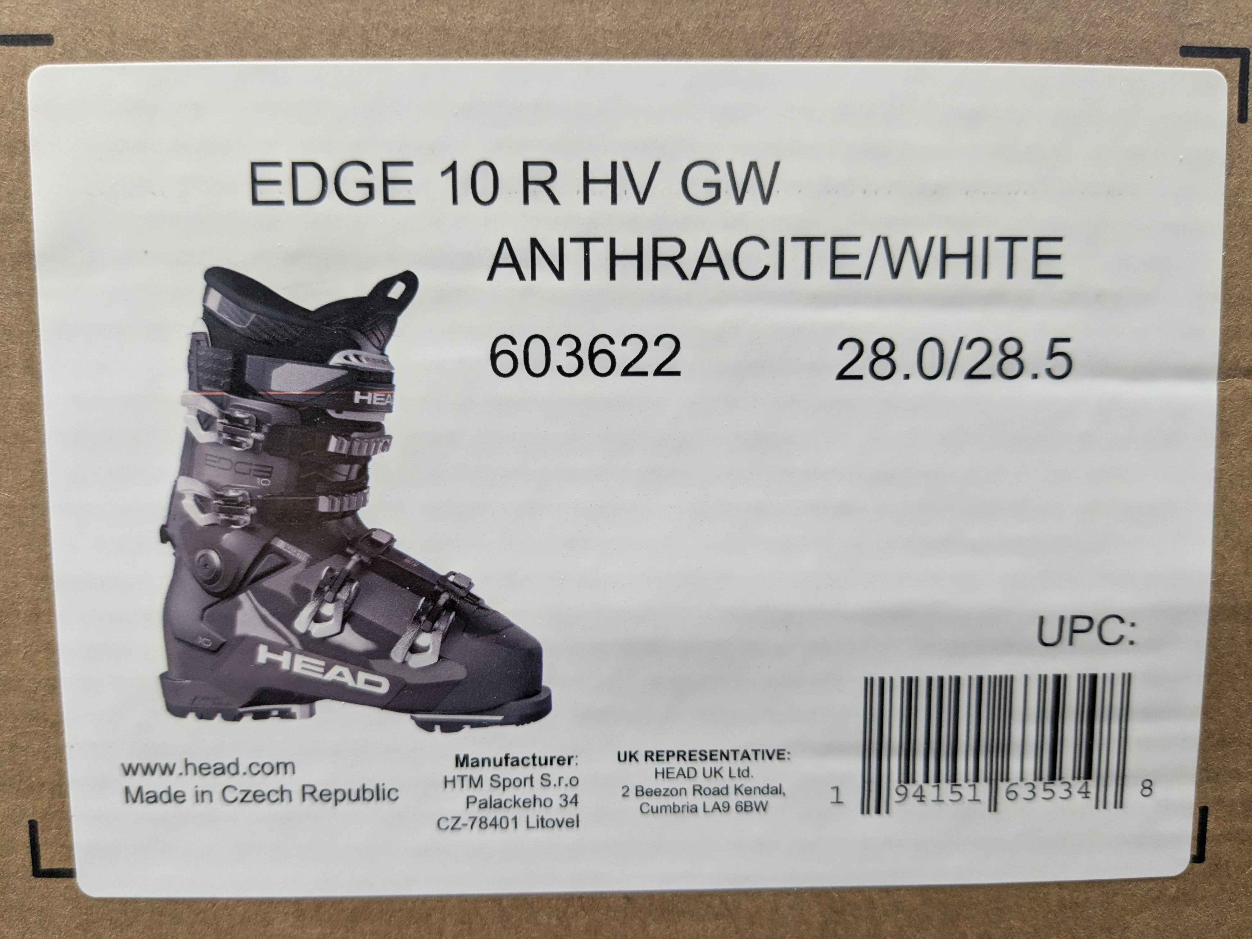 New 2025 Head Edge 10 R HV GW 28/28.5 Ski Boot