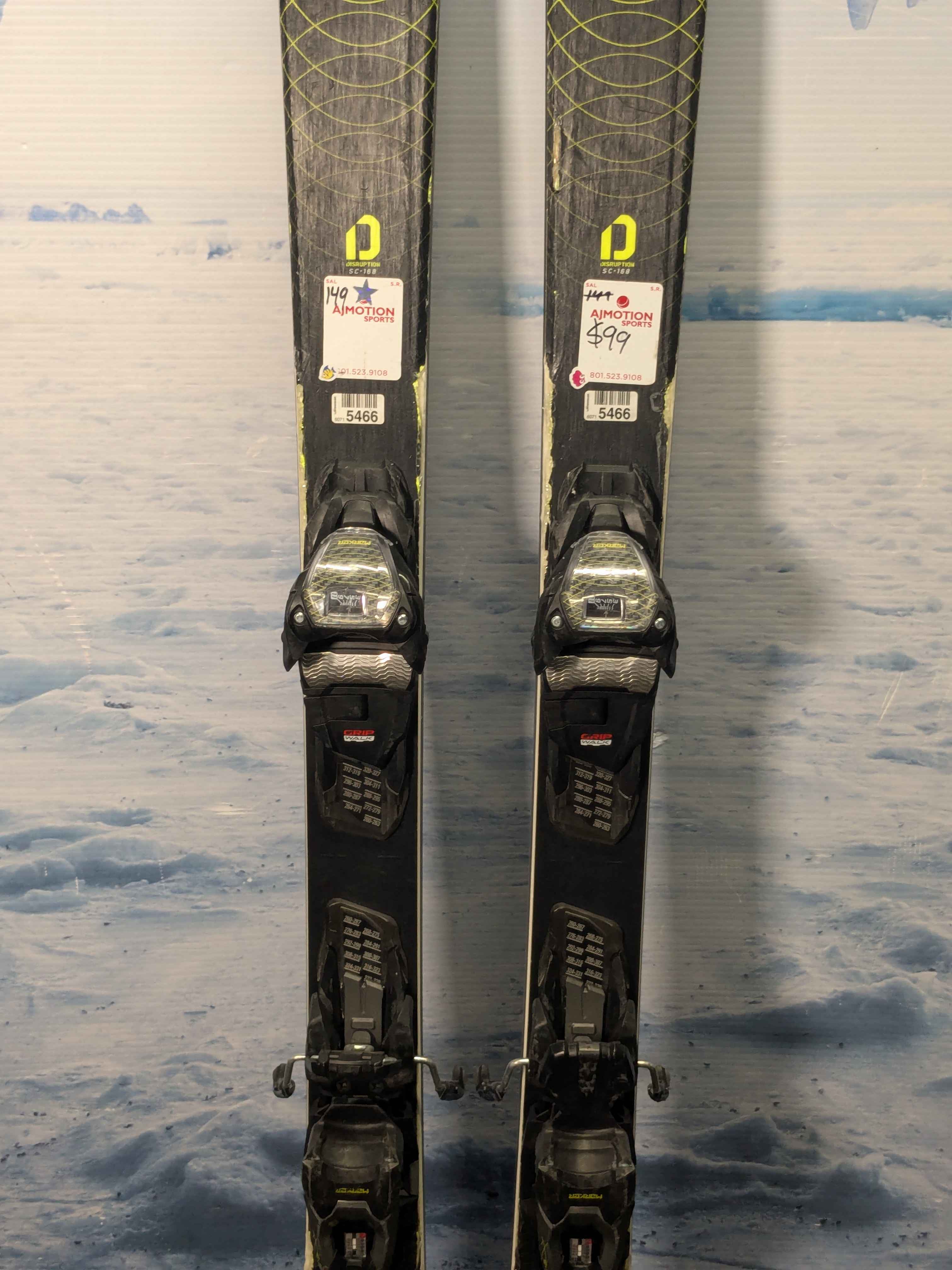 Well Loved 2021 K2 Disruption Men's Ski w/ Marker M3 11 Gw Demo Bindings - 168CM