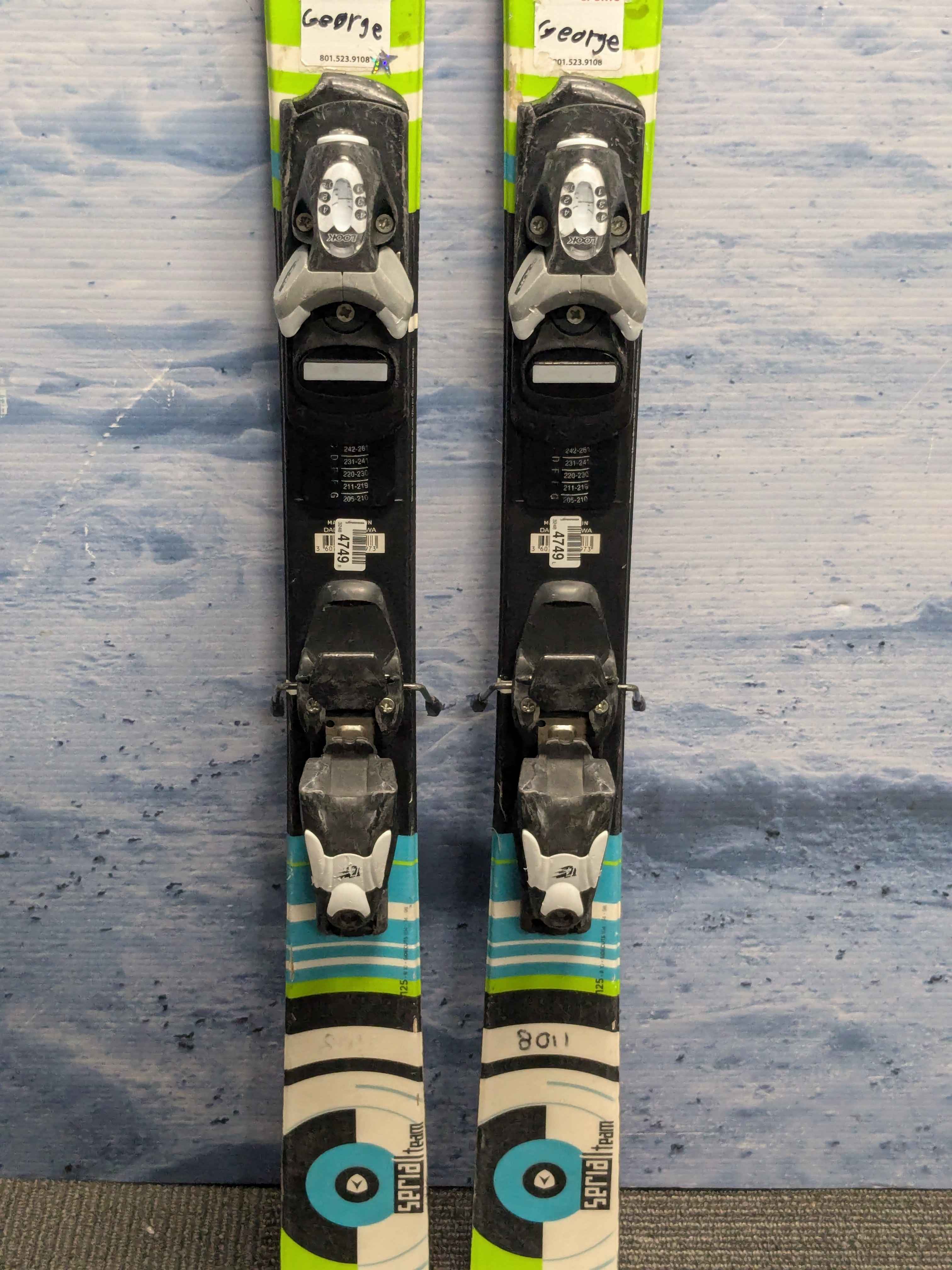 Used Dynastar Serial Team 125cm w/ Look 4.5 Demo Bindings