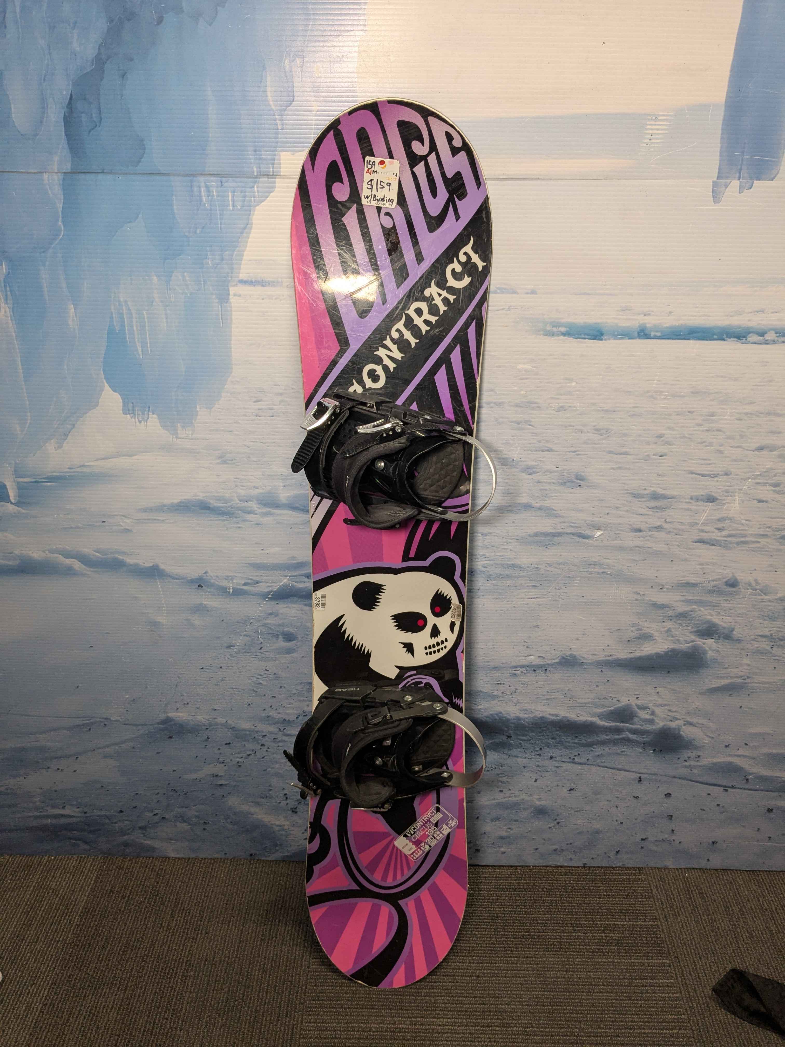 Used Contract Circus 135cm Snowboard W/ Small Head Binding