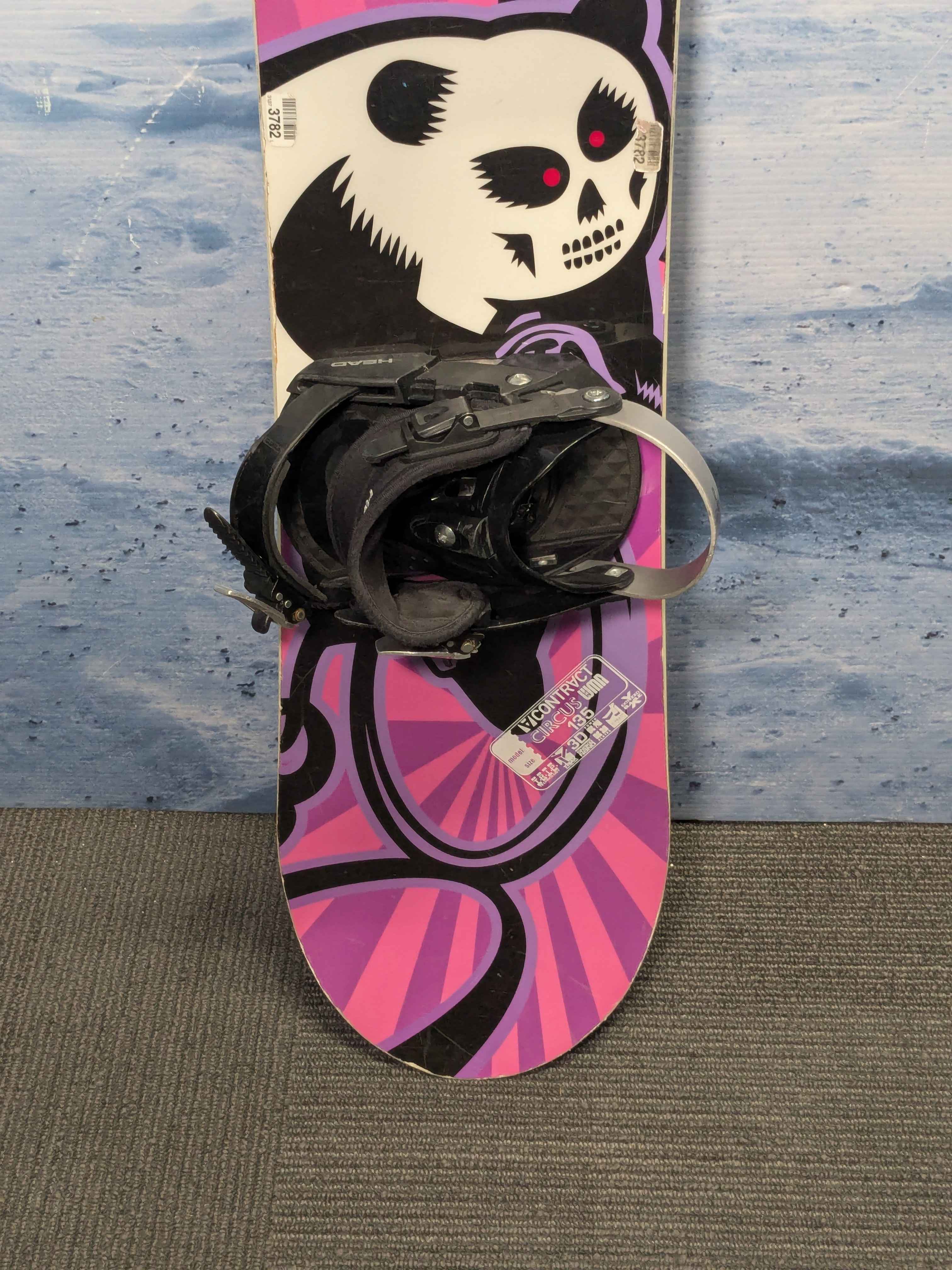 Used Contract Circus 135cm Snowboard W/ Small Head Binding