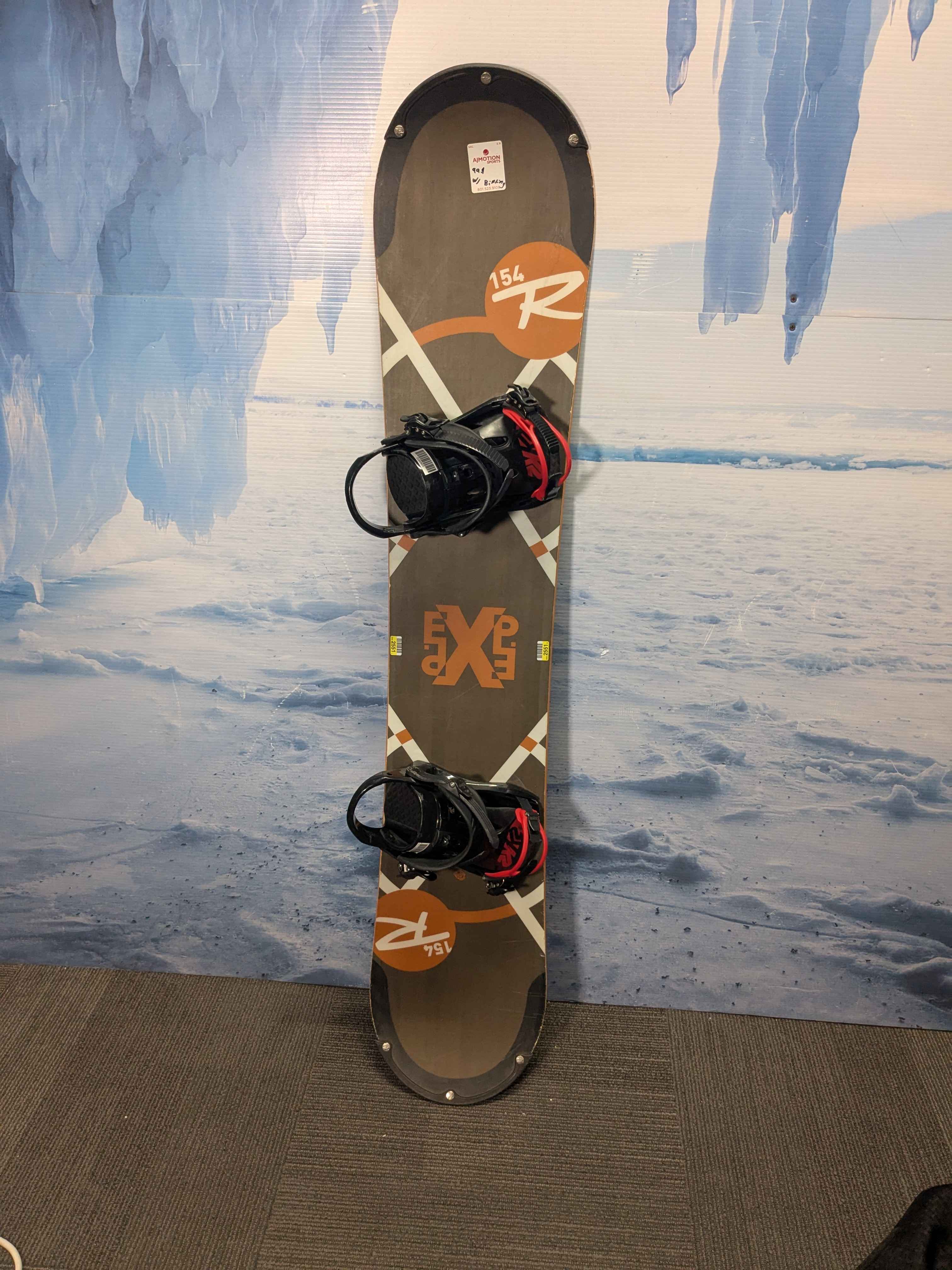Used Rossignol EXP 154cm Snowboard W/ K2 Large Demo Binding