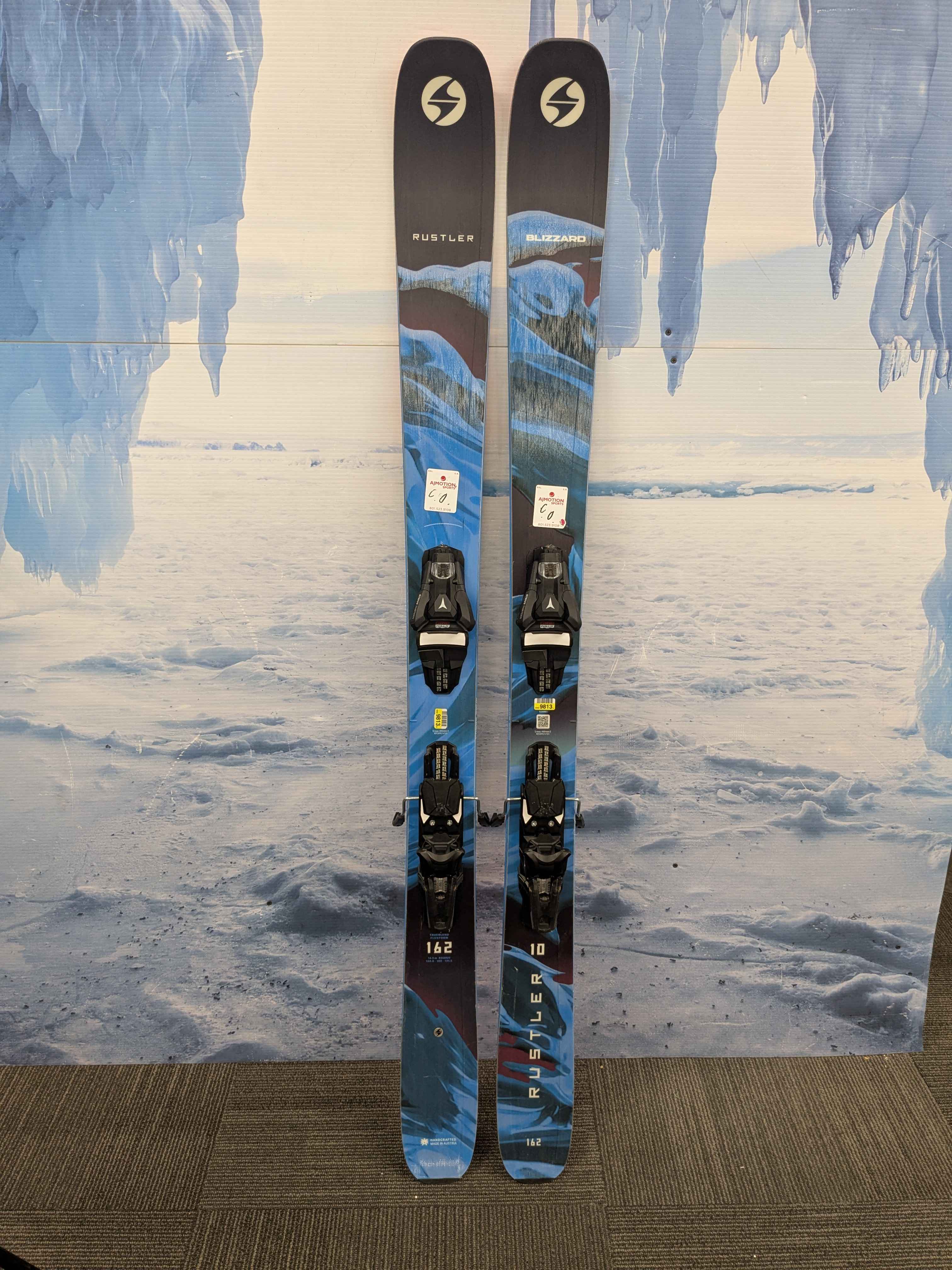 Blizzard Rustler 10 162cm Skis w/ Atomic Strive 11 Demo Bindings Lightly Used 2026