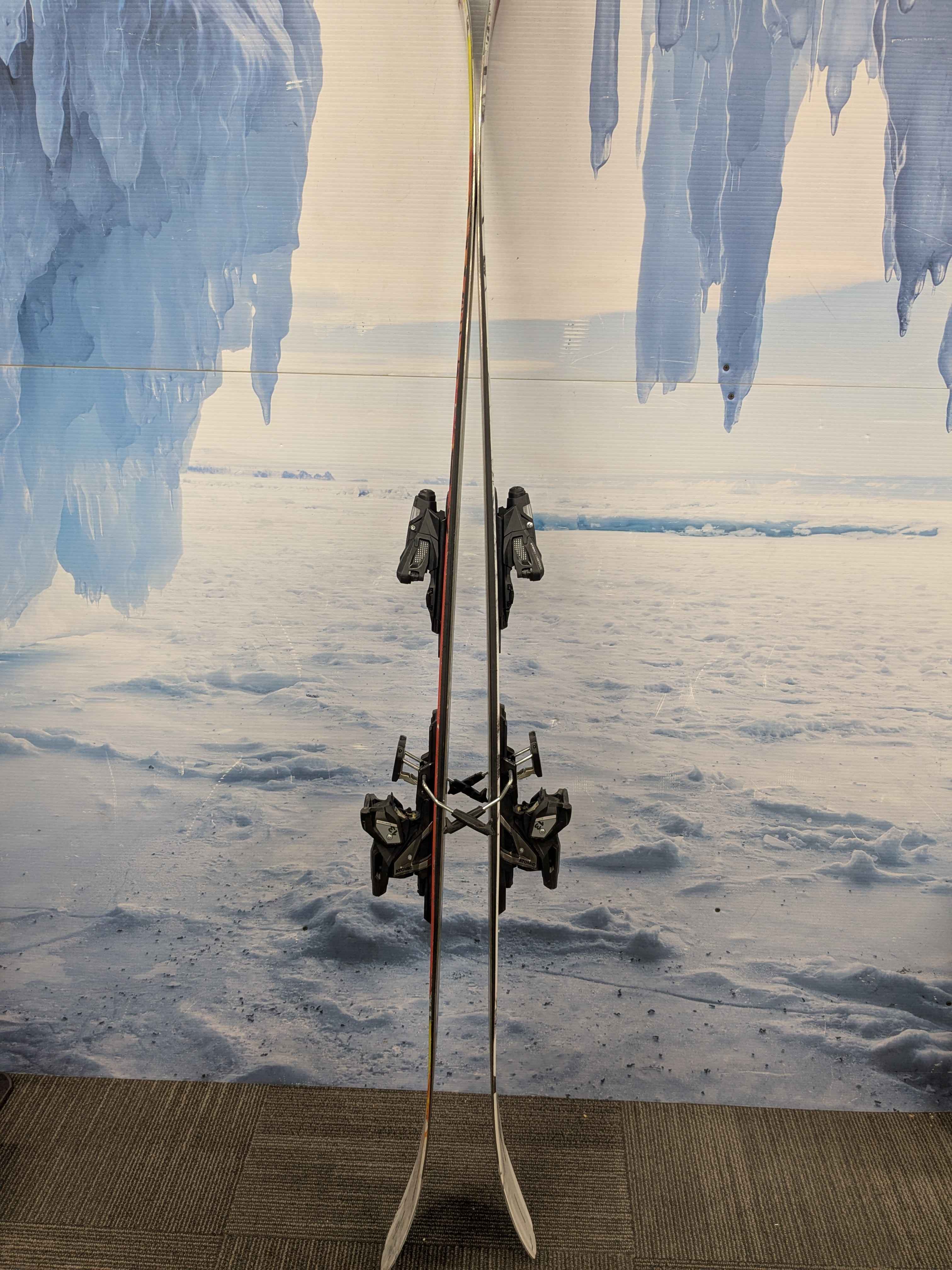 Heavily Used Atomic Bent Chetler 110mm 180cm with Demo Strive 13 bindings