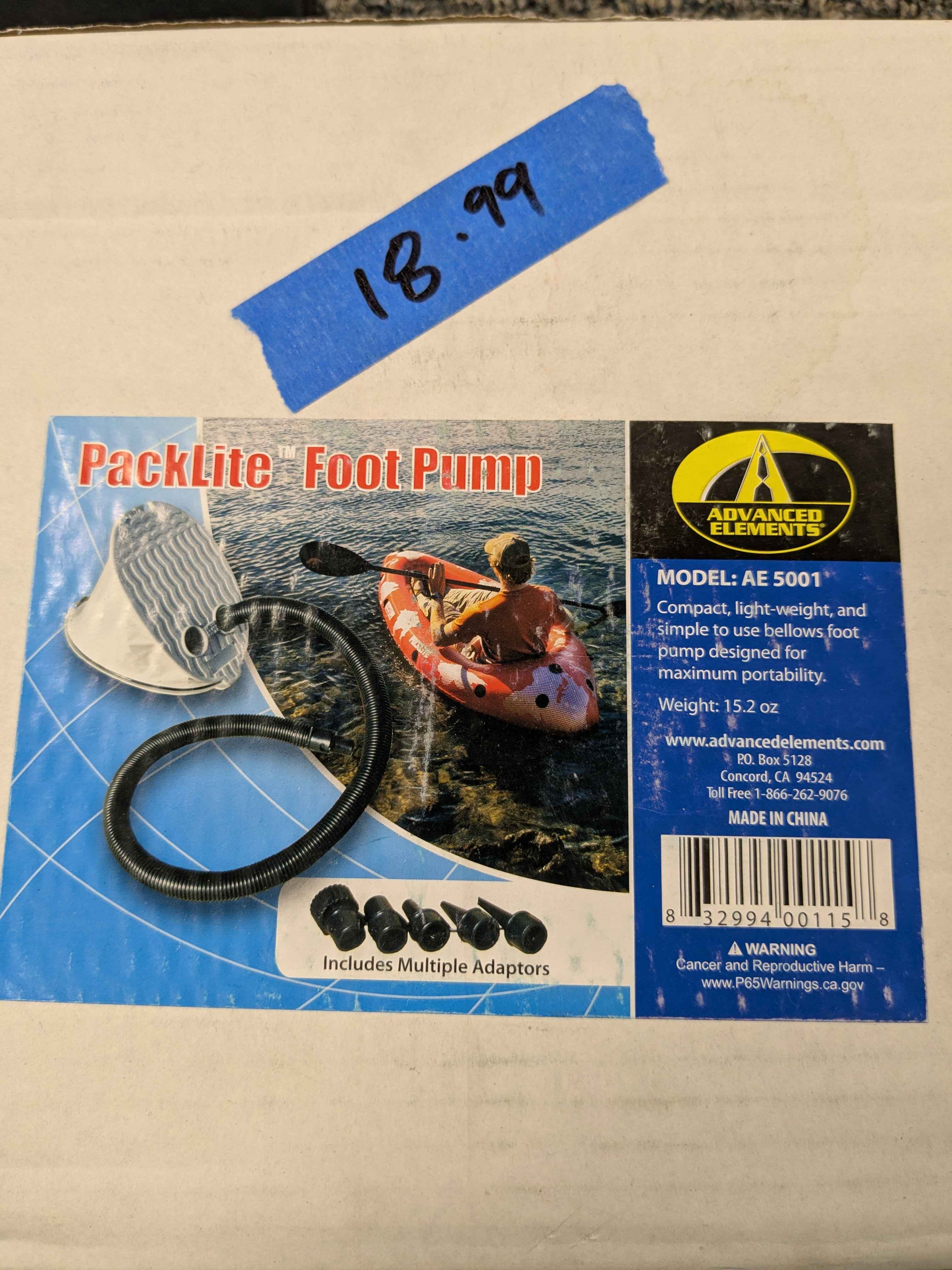 Advanced Elements Packlite Foot Pump