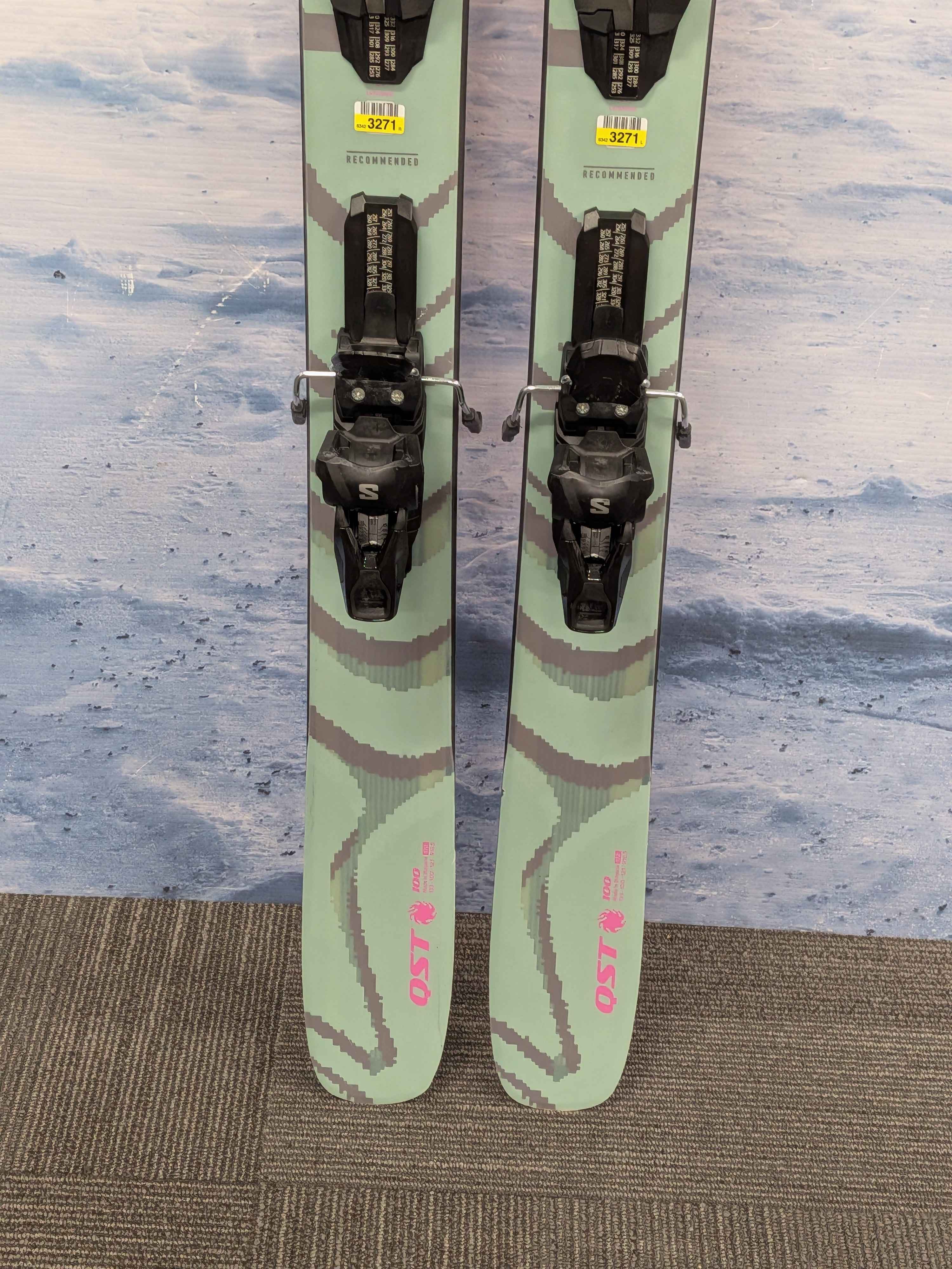 Salomon QST 100 172cm Skis w/ SALOMON NR Strive 11 GW Demo Binding - Lightly Used (2026)