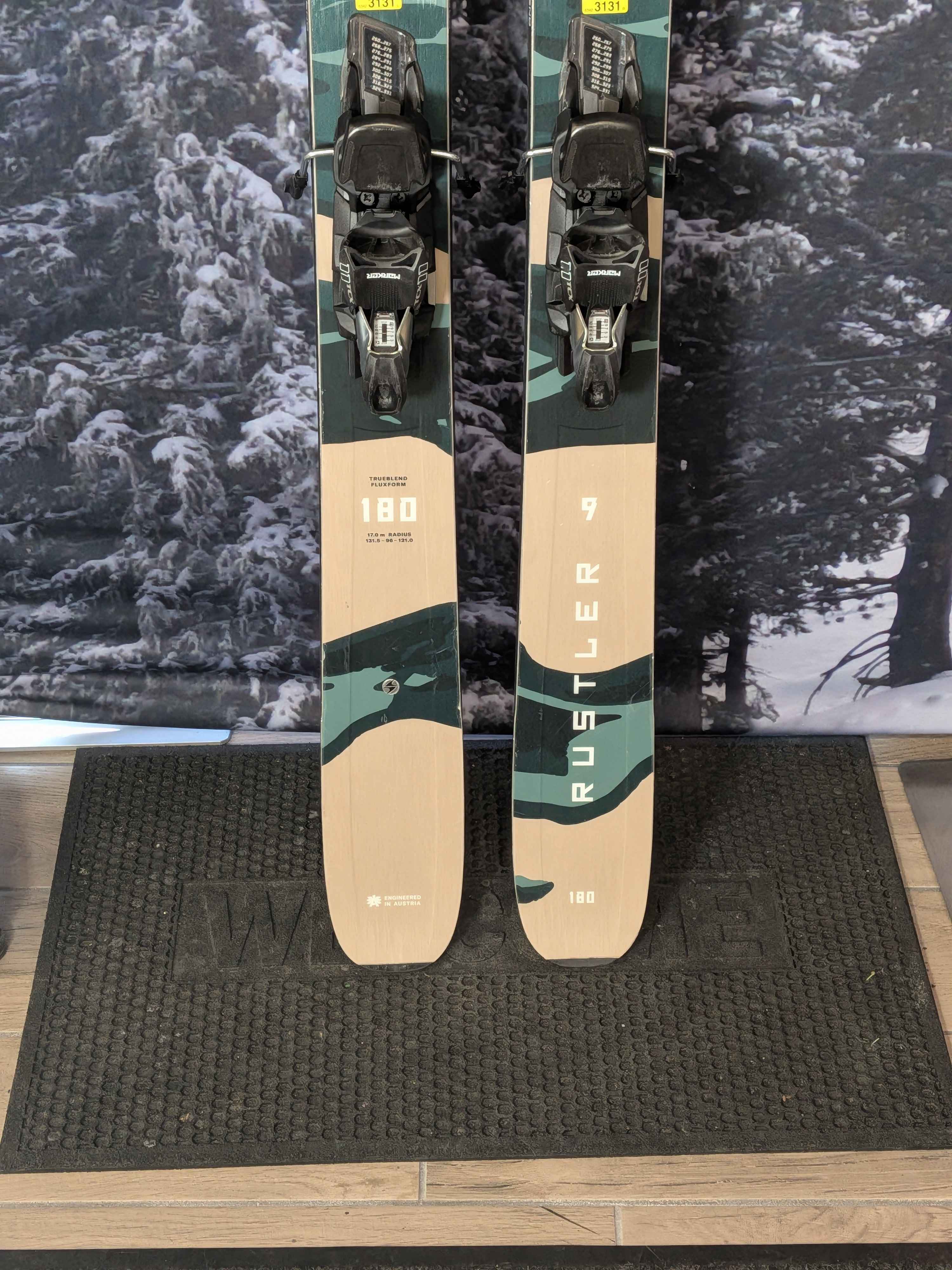 Blizzard Rustler 9 180cm Skis w/ Marker TCX 11 GW Bindings Used 2026