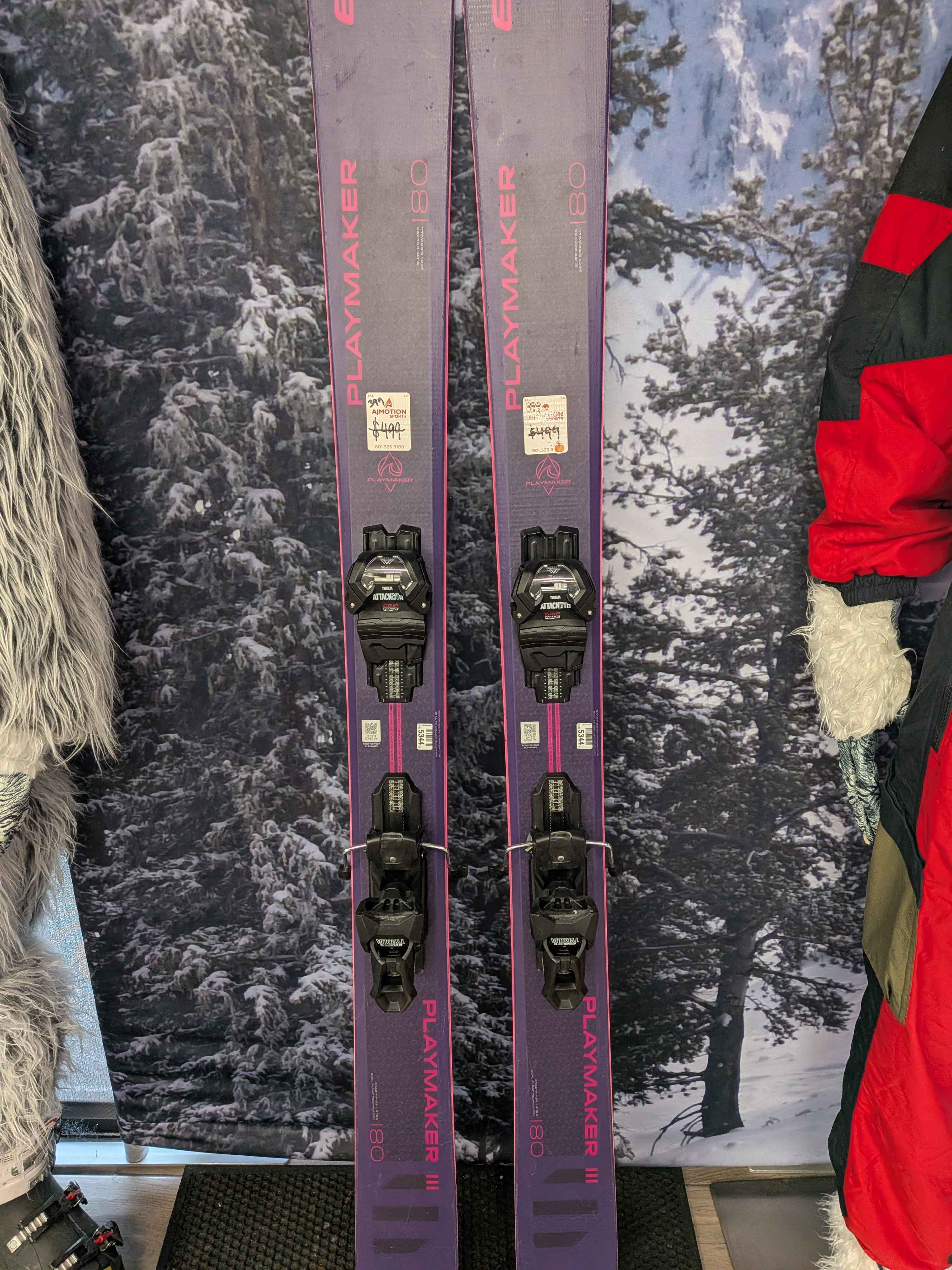 Used Elan Playmaker 111 Skis - 180cm w/ Tyrolia Attack LYT 13 Demo Bindings