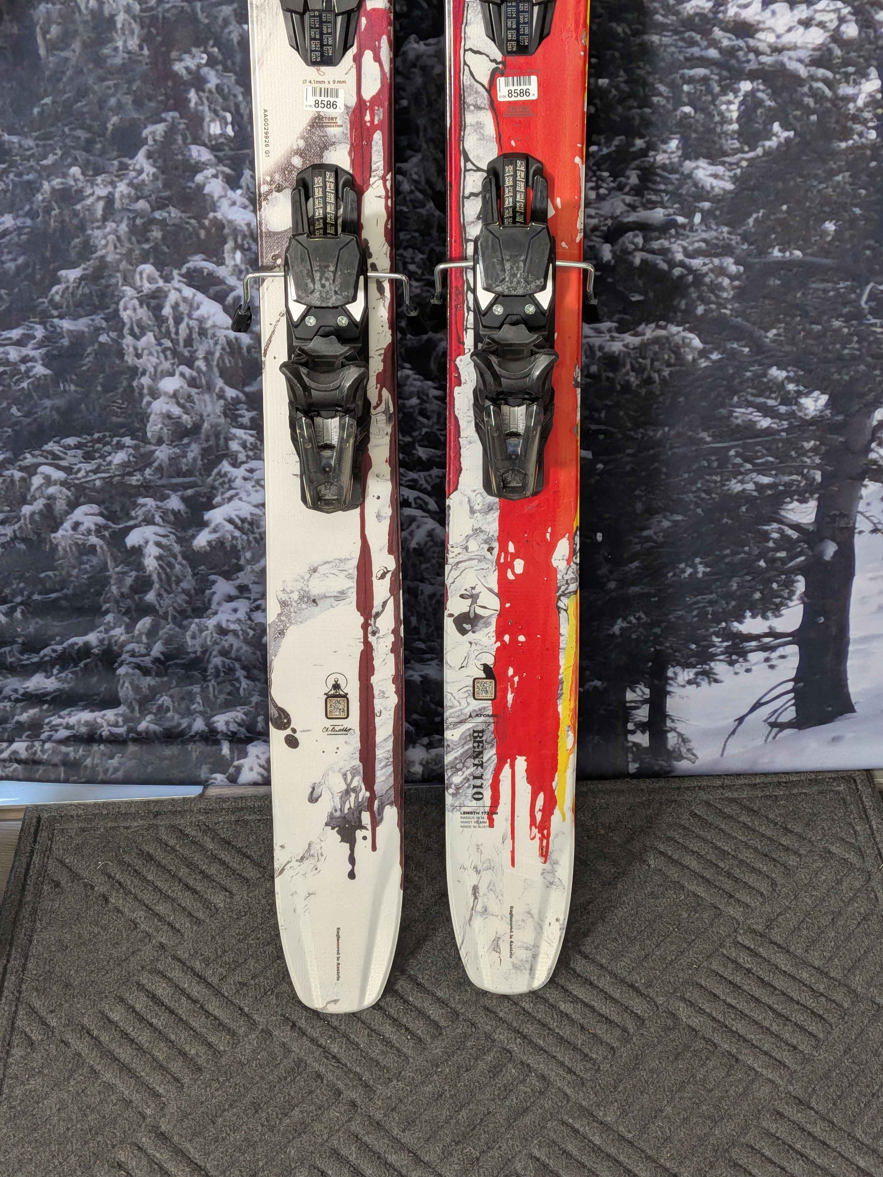 Used Atomic Bent Chetler 110 172 cm Skis w/ Atomic Strive 13 Demo Bindings