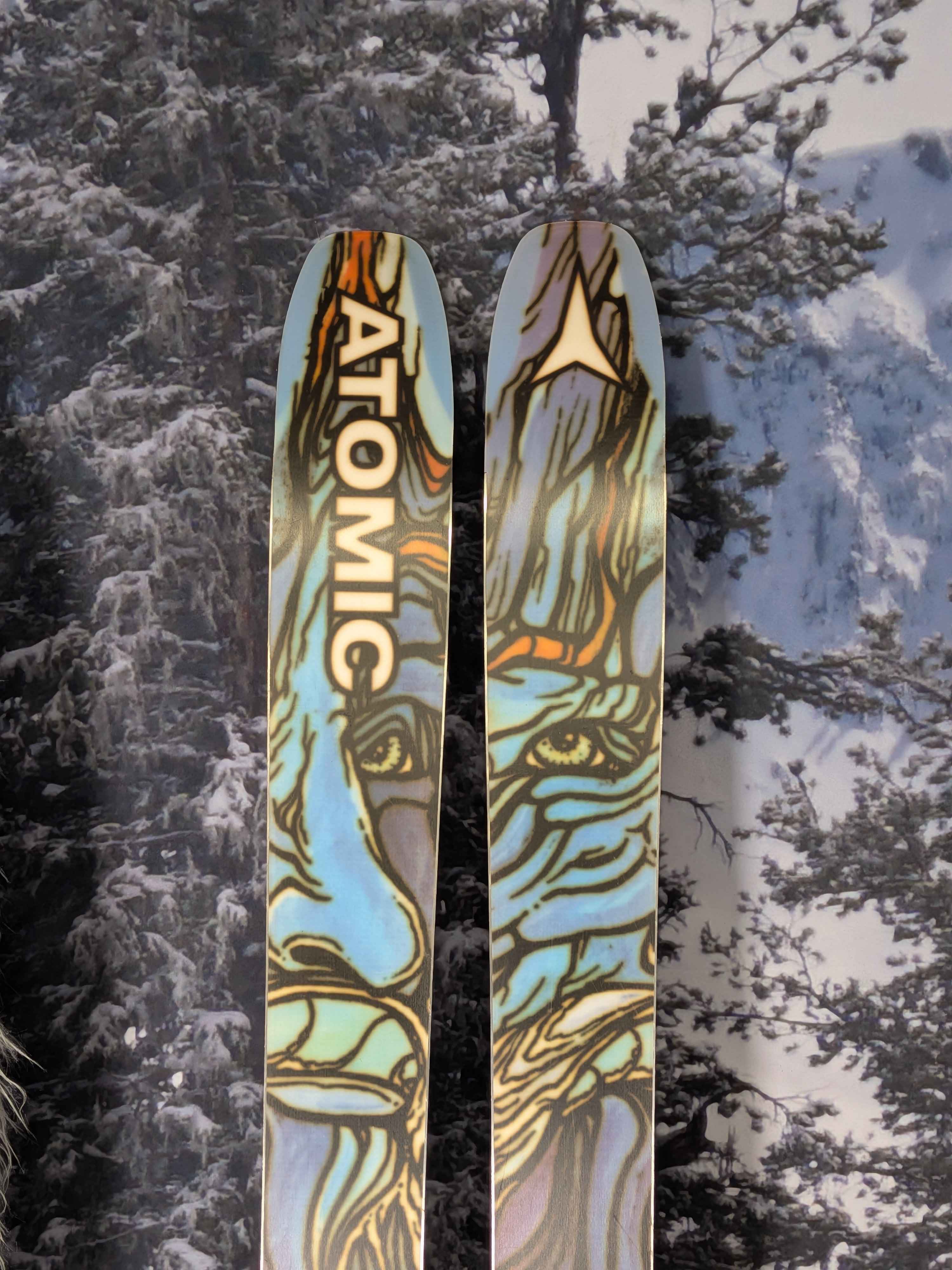 Used Atomic Bent Chetler 110 172 cm Skis w/ Atomic Strive 13 Demo Bindings