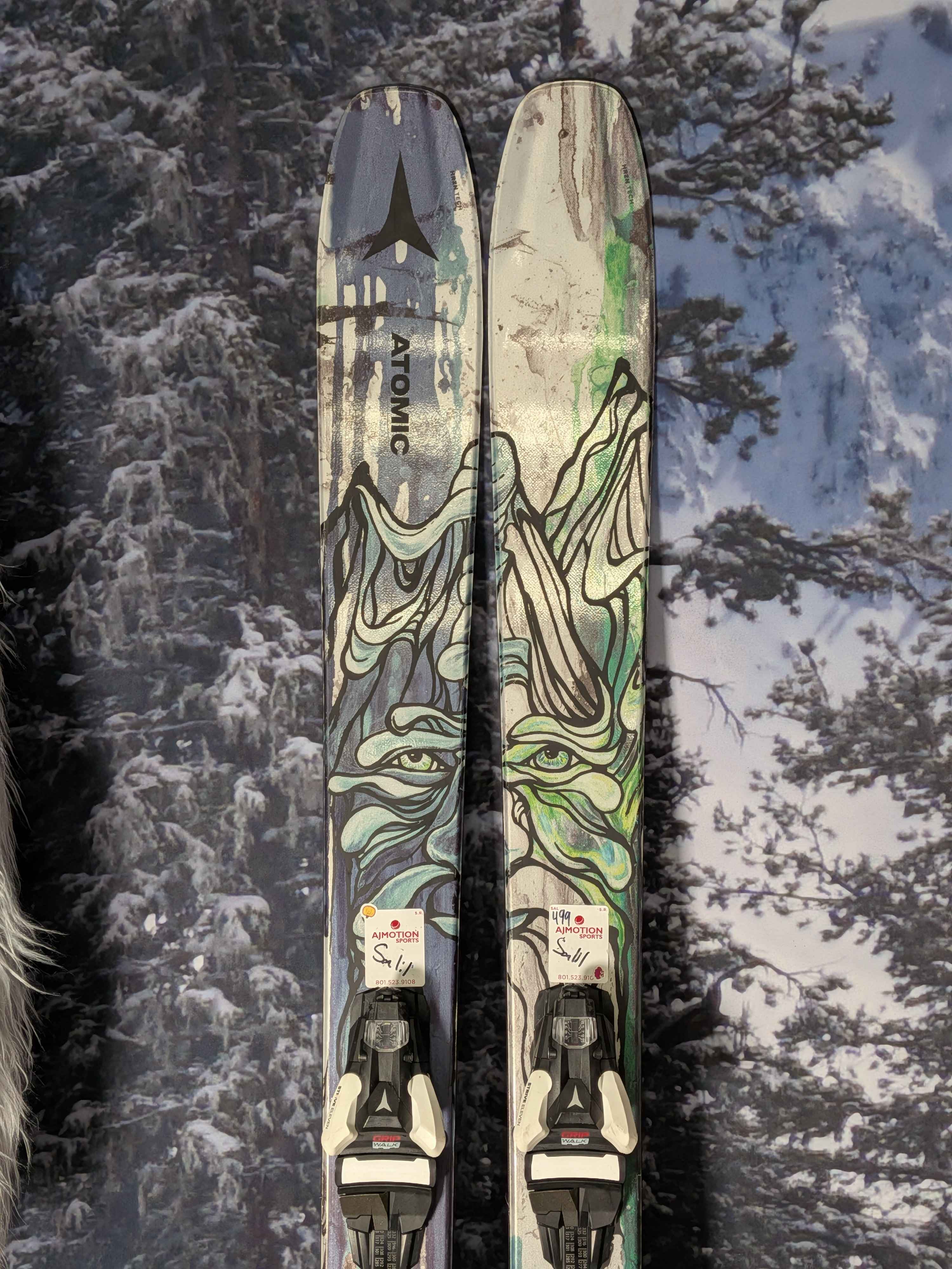 Used Atomic Bent Chetler 100 172 cm Skis w/ Atomic Strive 11 Demo Bindings