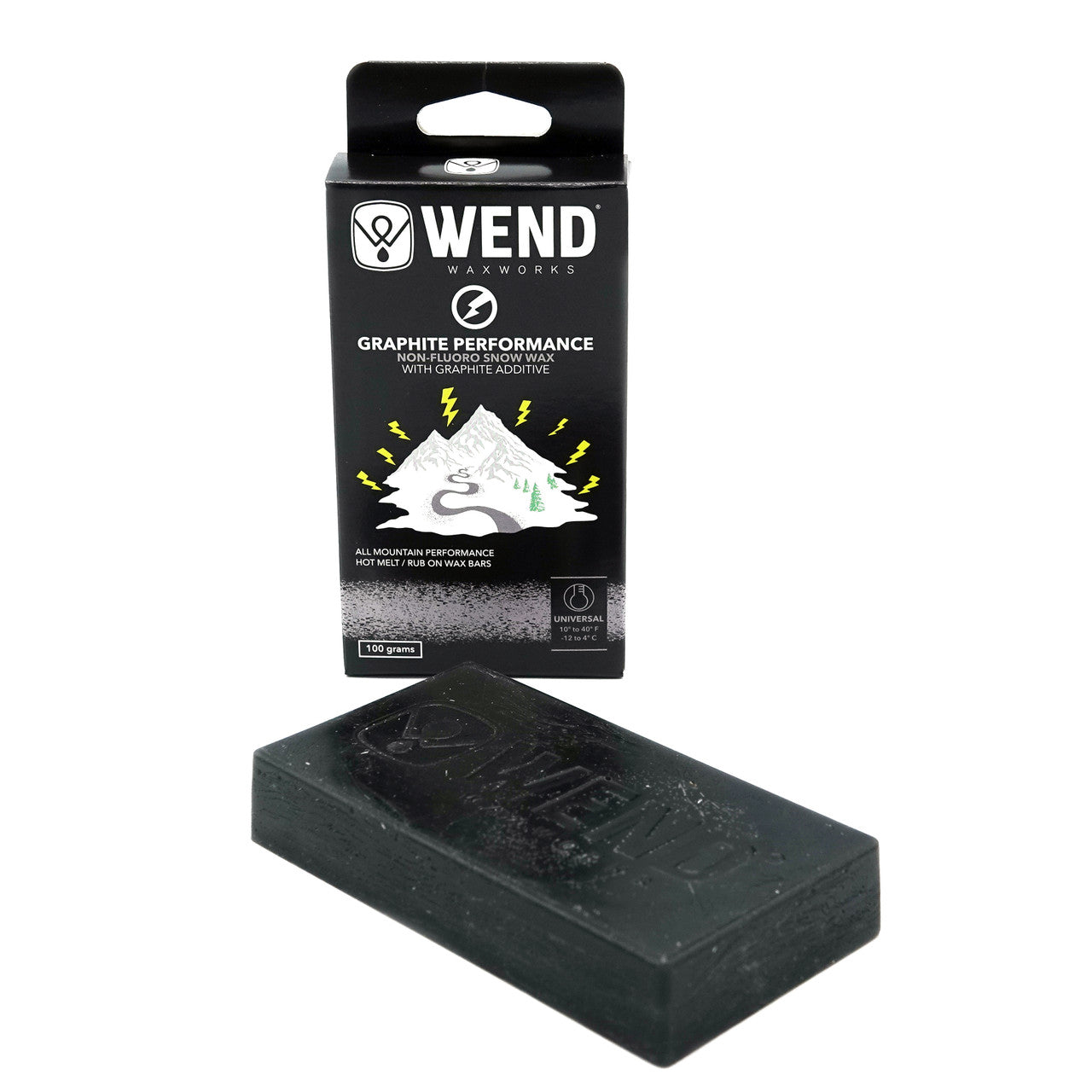Wend Graphite Performance Box 100G Ski & Snowboard Wax - Graphite/Black Universal