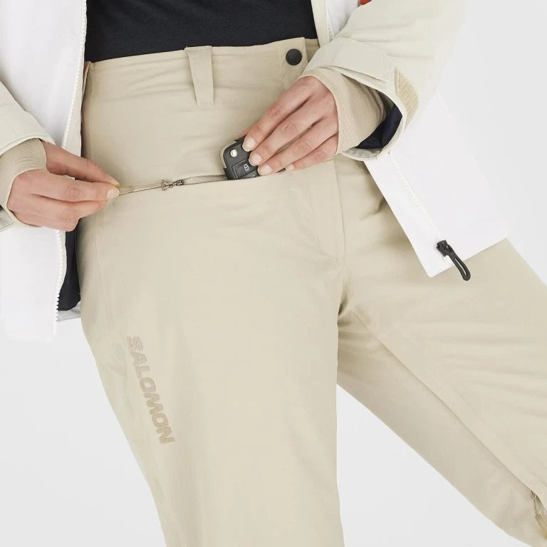 Solomon Brilliant Pant Womens Ski Pant (2024) - Plaza Taupe