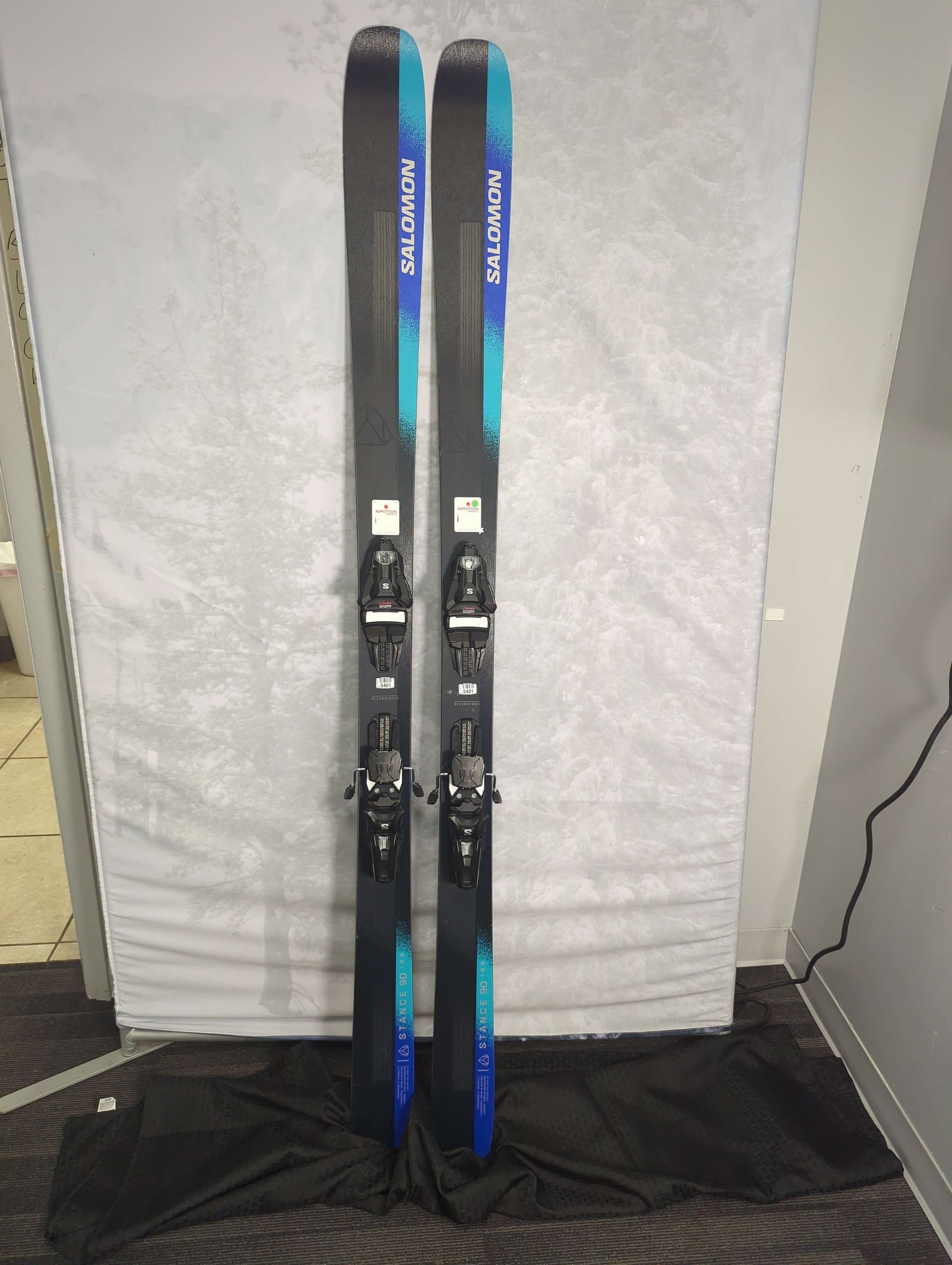 Used Salomon Stance 90 Skis 180cm w/ Strive 13 GW Demo Bindings (2025)