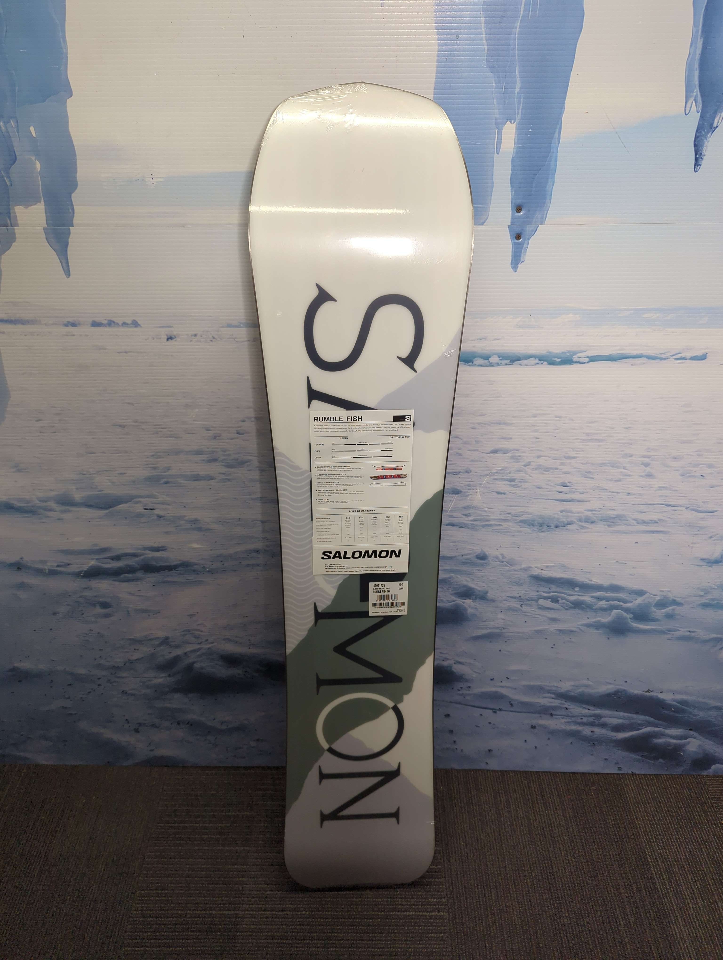 New Salomon Rumble Fish Snowboard 2023 - 144CM