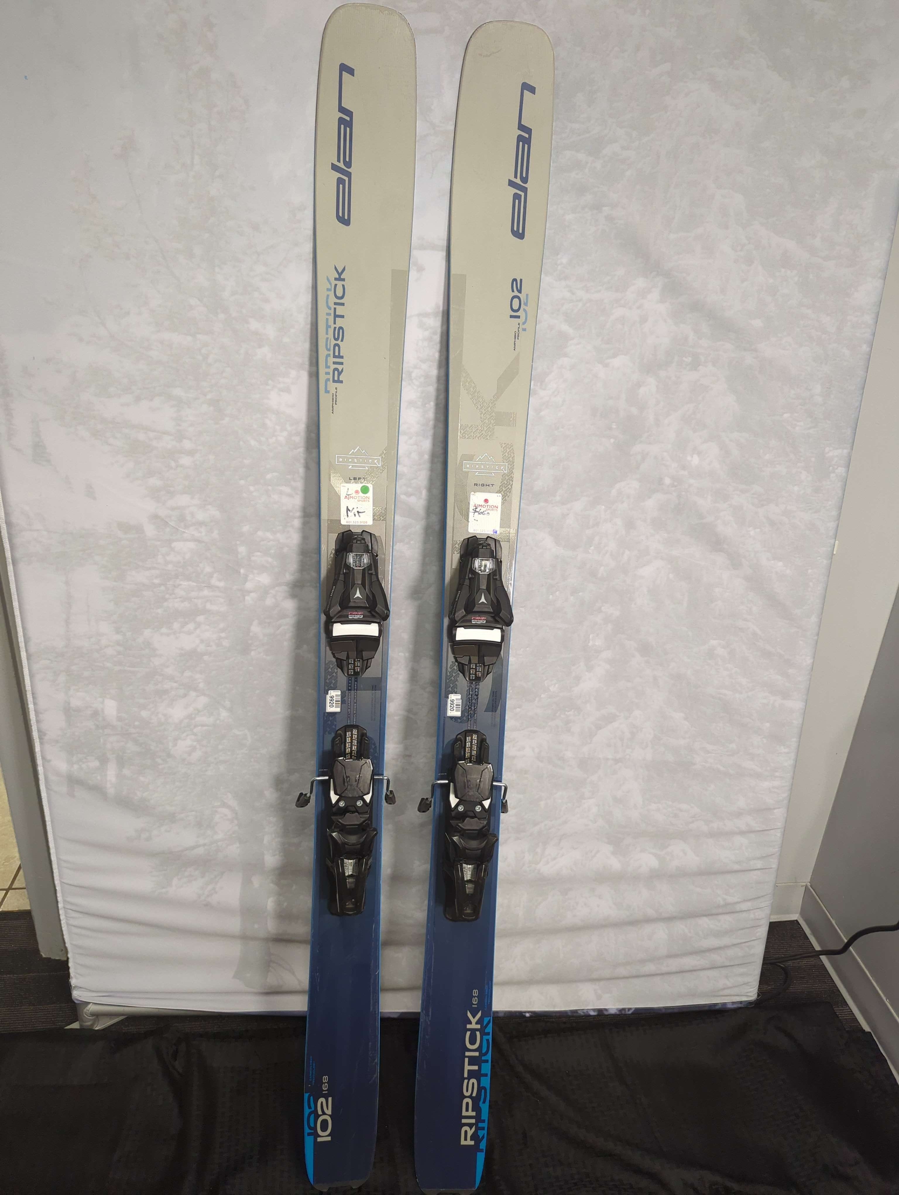 Used Elan Ripstick 102 2025 Skis 168cm w/ Atomic Strive 13 GW Demo Bindings
