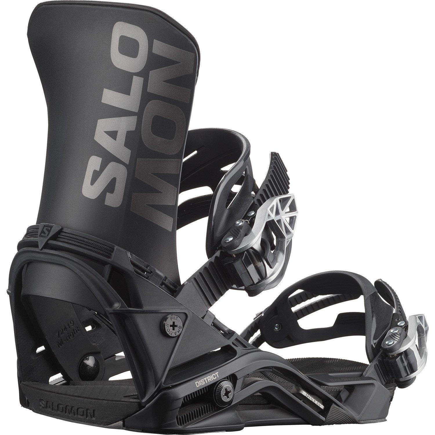 Salomon District Black Snowboard Binding - 2025