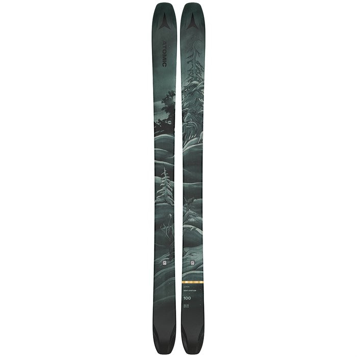 Atomic Bent Chetler 100 - With Attack 13 Bindings - Grey/Green - 2022