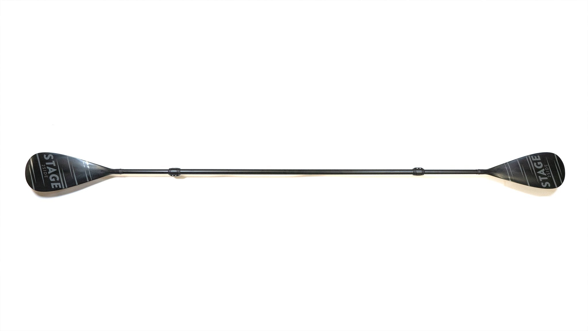 Lightweight Aluminum Shaft Durable PP+Fiber Blades (a blend of polypropylene and fiberglass) Double Paddle Adjusts between 112"  to 156" to fit paddlers 5'2 to 6'3 Double Paddle Weighs 3 lbs. 12 oz. Single Paddle adjusts from 75" to over 90" in length! Single Paddle Weighs 2 lbs. 9 oz. Make paddling upstream or into wind easy.