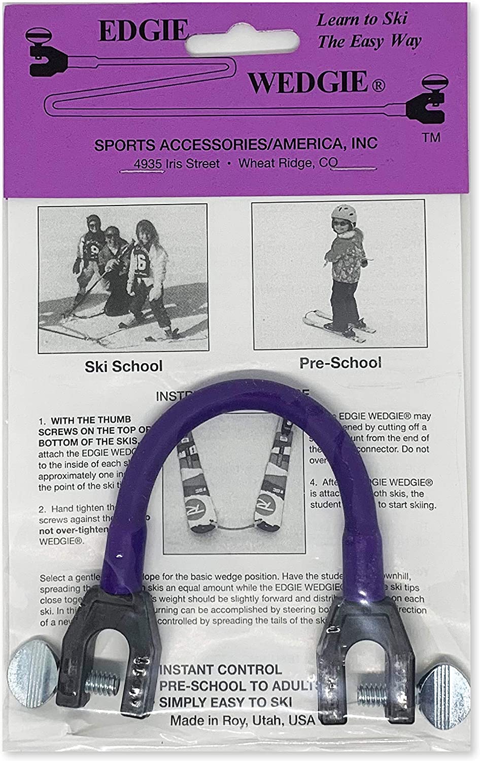 SAA Edgie Wedgie - Ski Tip Connector - Purple