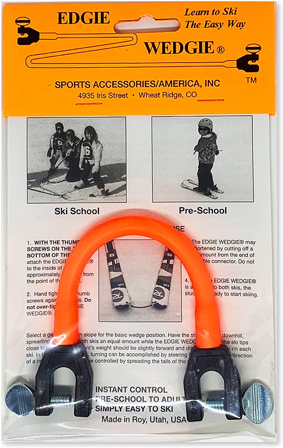 SAA Edgie Wedgie - Ski Tip Connector - Orange