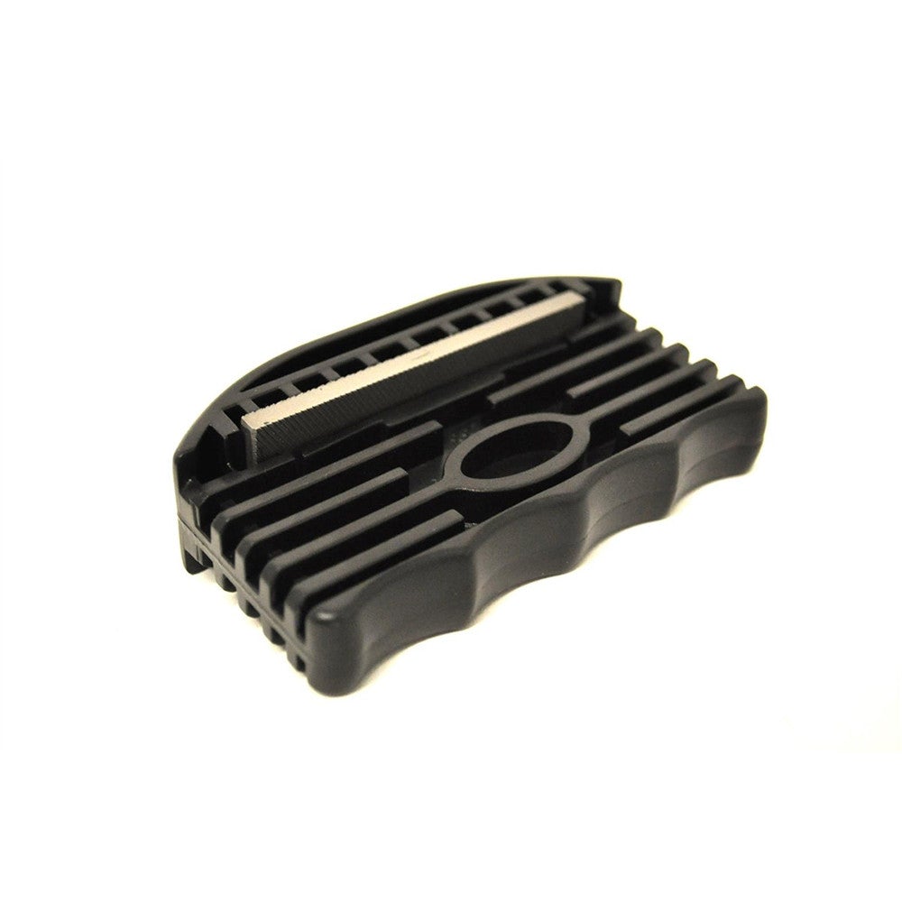 2-Sided File Insert for 88° or 90° Bevel One Side is a dual cut bastard file good for material removal One side is a straight cut bastard file great for fine tuning  Pocket Sized for Easy Transports 88° or 90° Bevel Ergonomically Designed with Easy-to-Use Grip