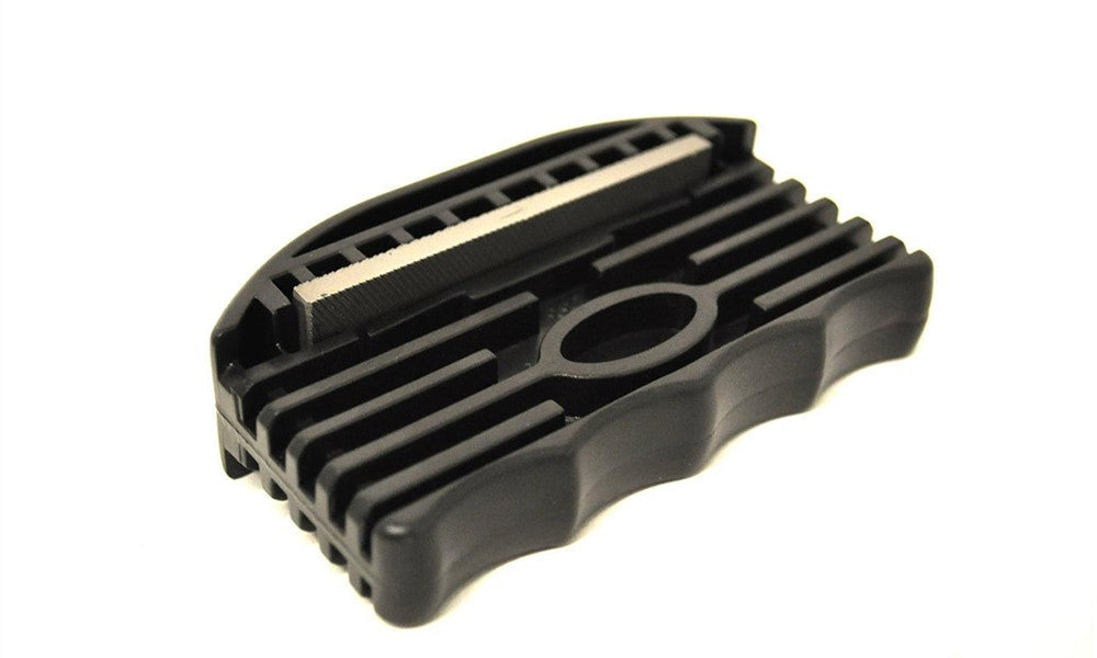 2-Sided File Insert for 88° or 90° Bevel One Side is a dual cut bastard file good for material removal One side is a straight cut bastard file great for fine tuning  Pocket Sized for Easy Transports 88° or 90° Bevel Ergonomically Designed with Easy-to-Use Grip