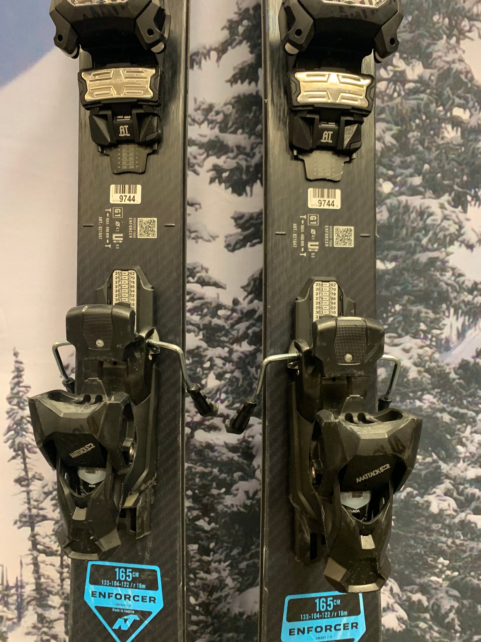 USED Nordica Enforcer 104 Free 165cm w/ Attack 13 Binding - Ski - 2021