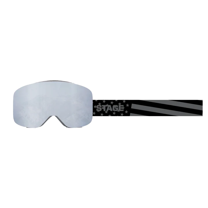 STAGE Frameless Prop Ski Goggle w/ Mirror Chrome Smoke Lens