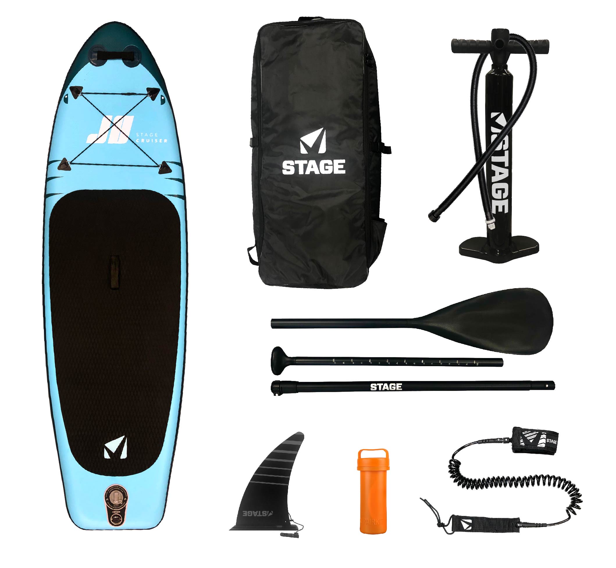 The J8 Junior Cruiser is the perfect SUP board the little adventurers! The smaller dimensions offer a more manageable and lightweight design to make sure your little ones are safe and having fun on the water. The J8 Cruiser is made with super durable and long lasting military grade 2-ply PVC, as well as drop stitch technology which makes an inflatable just as rigid and stable as a hard board.