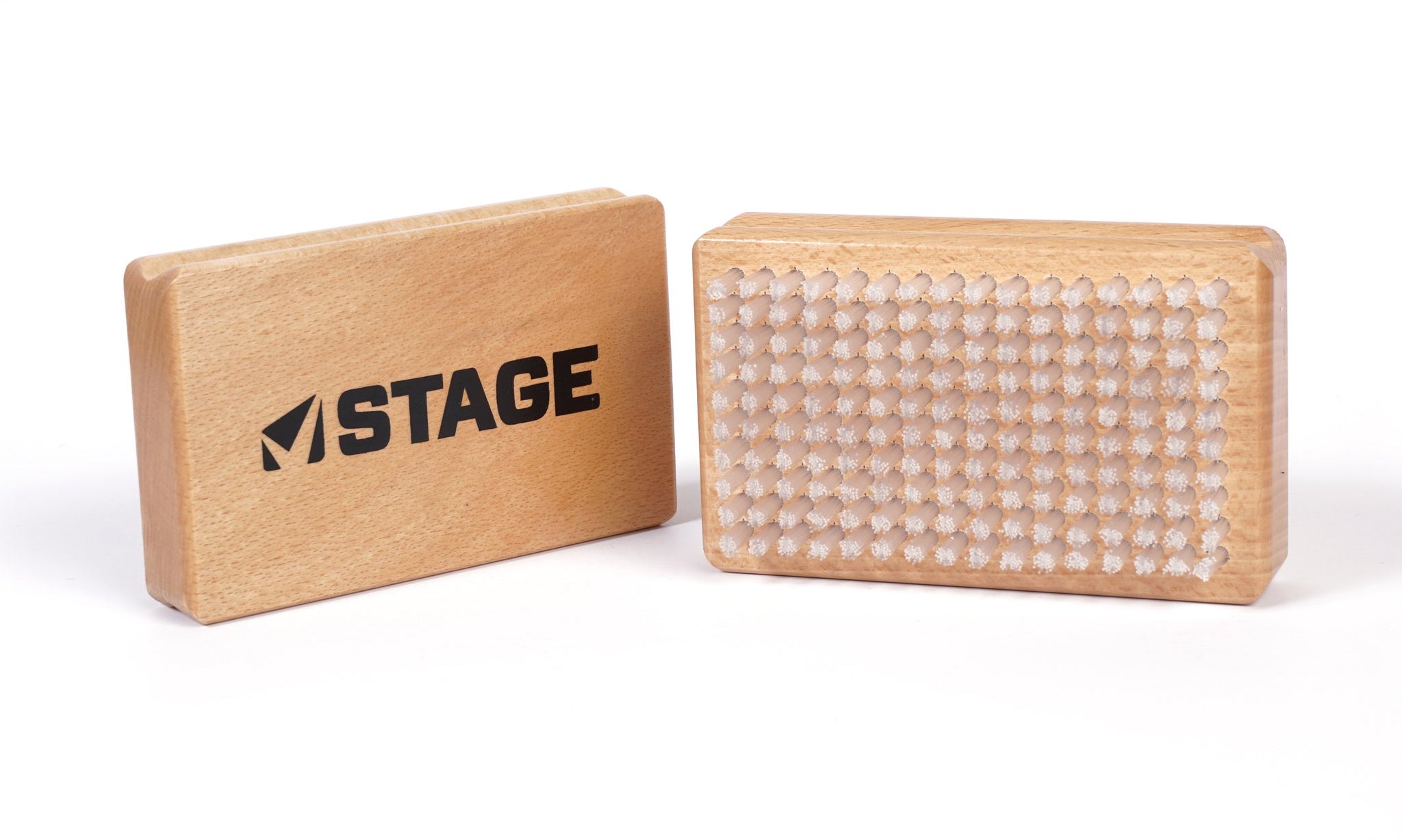 The STAGE Nylon Ski Tuning Brush is a versatile tool that both removes excessive wax and begins to polish the base of the ski.
