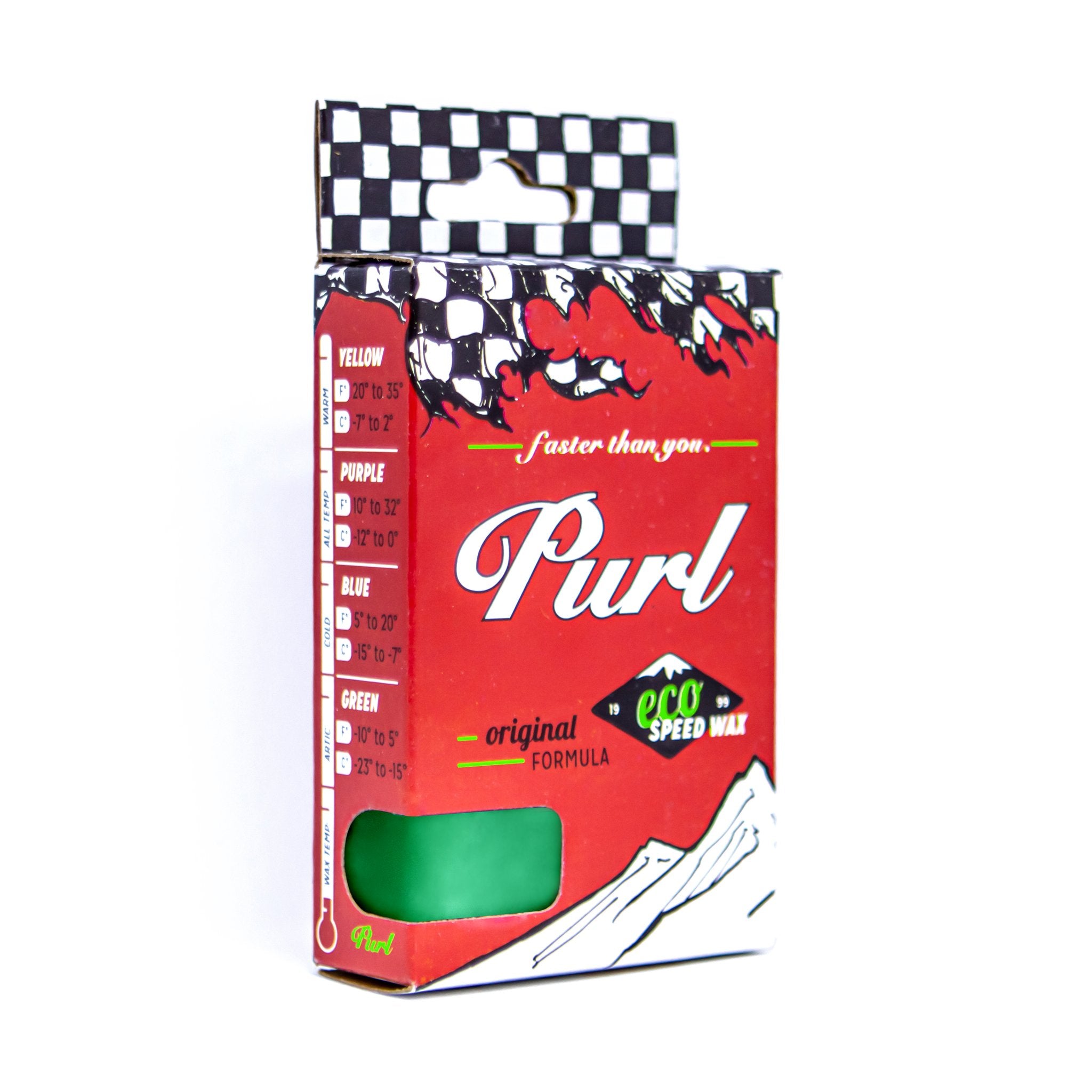 Purl Eco Speed Wax Sub-Zero/Artic Green 65 Grams AJ Motion Sports