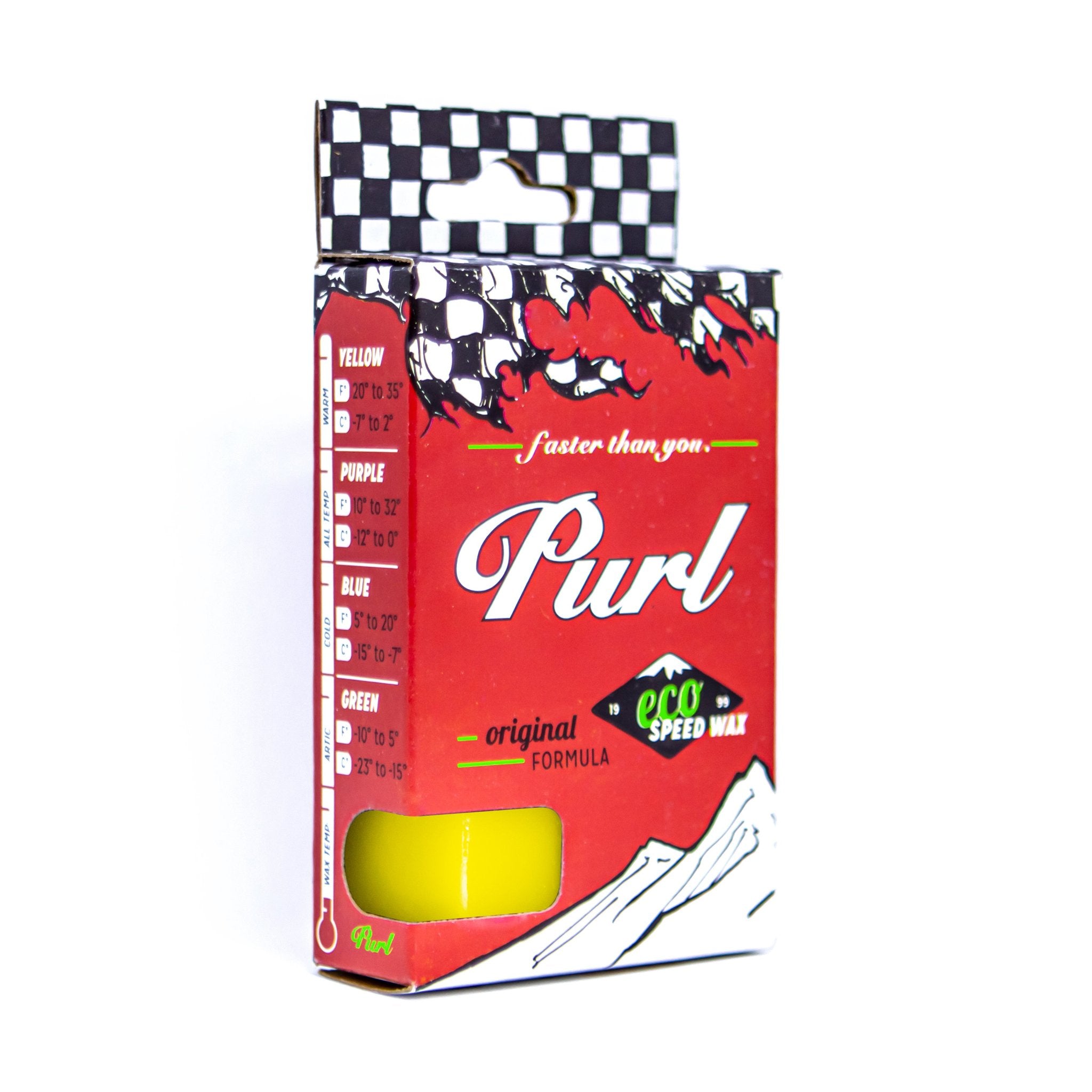 Purl Warm/Yellow - Spring Ski & Snowboard Wax (65 Grams)