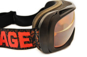 Stylish Over the Glasses (OTG) complete with protective microfiber storage bag. Spherical double anti-fog lenses Fits over helmet with fully adjustable strap Flexible and durable frame for comfortable fit Great for any winter activity