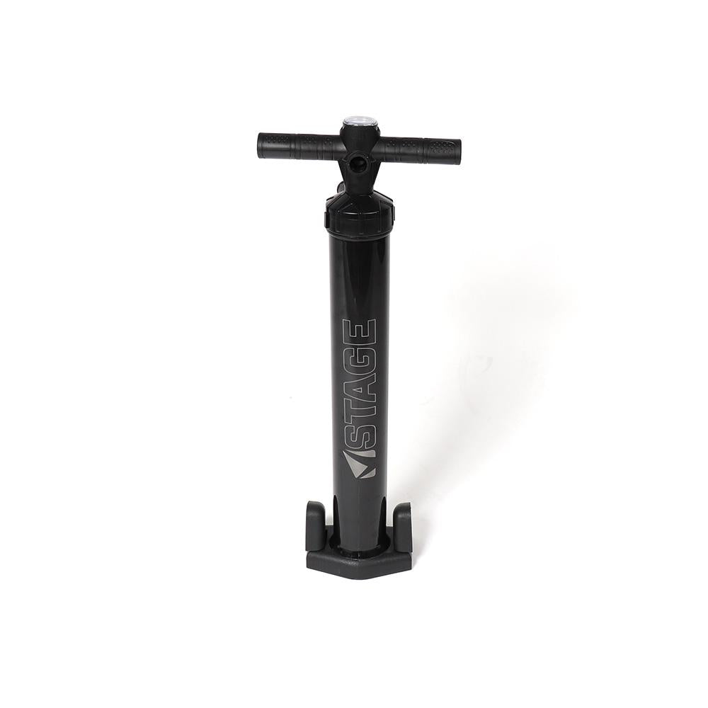Double Action & Single Action Lever Fold-Up Feet Removable Screw-In Handles High Efficiency Hose and Gasket Pressure Gauge that reads 4psi - 29psi Inflate & Deflate Modes﻿