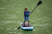 The J8 Junior Cruiser is the perfect SUP board the little adventurers! The smaller dimensions offer a more manageable and lightweight design to make sure your little ones are safe and having fun on the water. The J8 Cruiser is made with super durable and long lasting military grade 2-ply PVC, as well as drop stitch technology which makes an inflatable just as rigid and stable as a hard board.