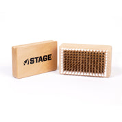 Ergonomic Wood Grip Coarse Stiff Brass Bristles Outer Ring of Soft Nylon Bristles Perfect for ski prepping and cleaning
