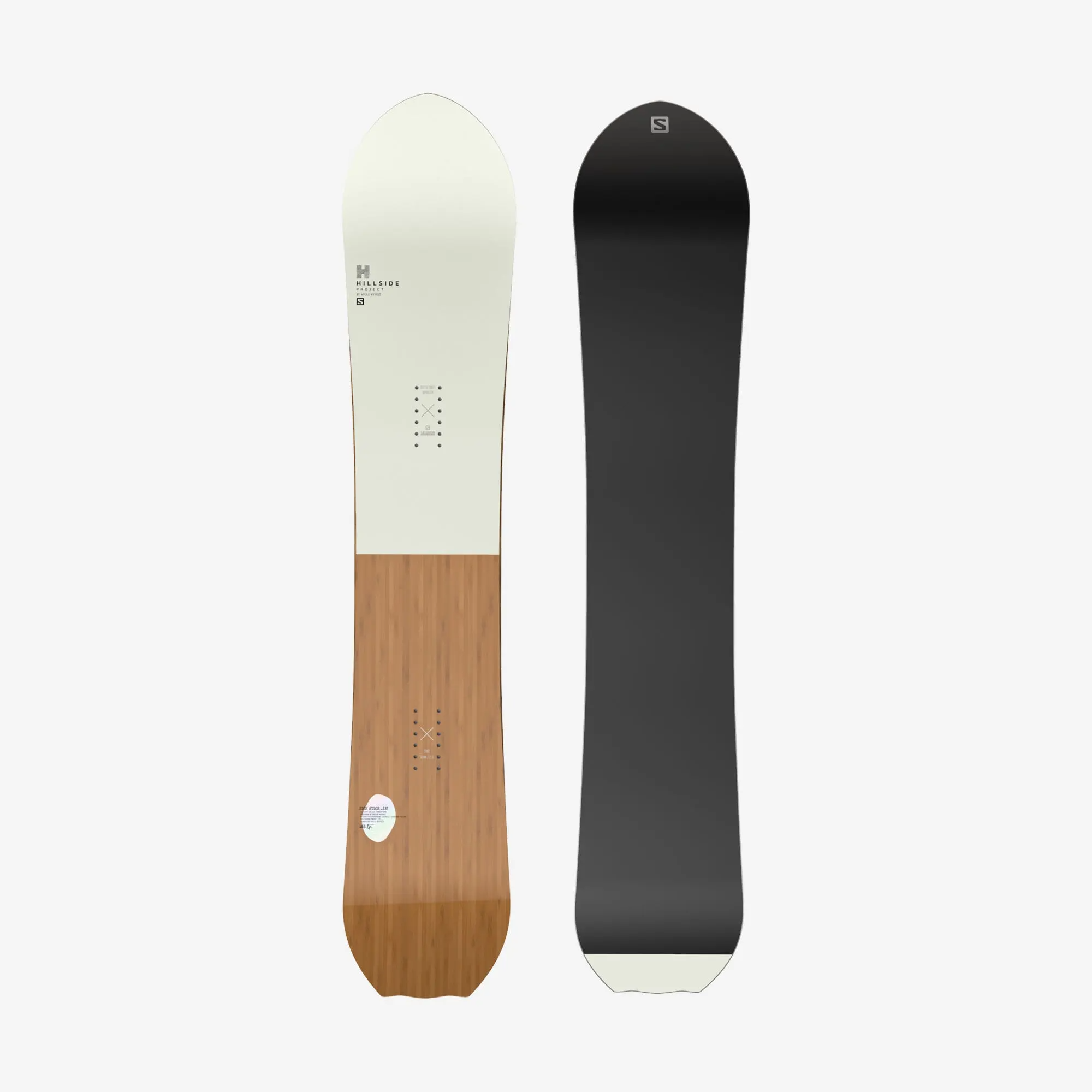 The SICKSTICK, tried-and-true and tested by time and endless riders--an instant classic upon its inception over 10 years ago. Designed by Wolle Nyvelt, this tapered twin turns 6-inch days into 12-inch days and makes riding switch in pow a breeze. Sustainable bamboo and cork components offer a lively, nimble ride, while reducing weight and waste.