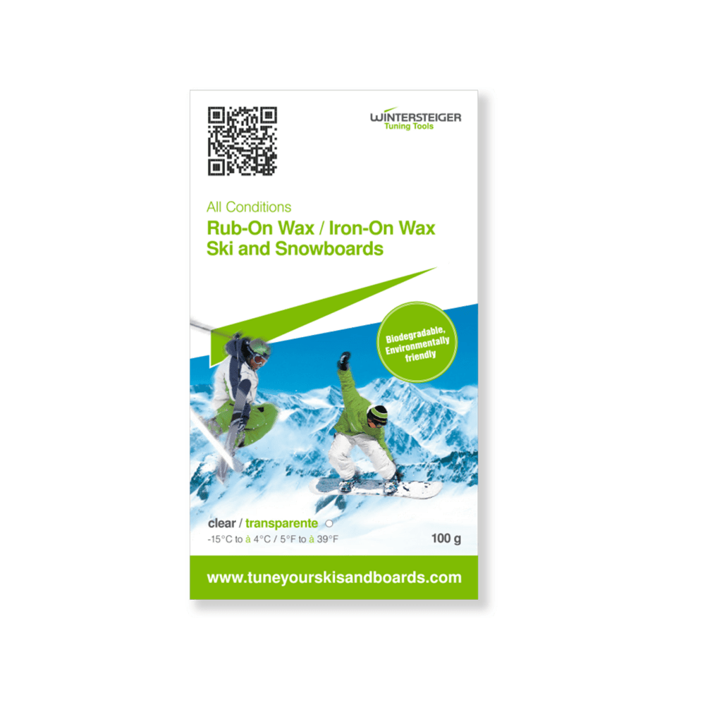 Wintersteiger All-Condition Rub-On Wax / Iron-On Wax for Skis and Snowboards